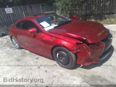 2015 Lexus RC 350, красный — VIN JTHHE5BC3F5004076, IAAI