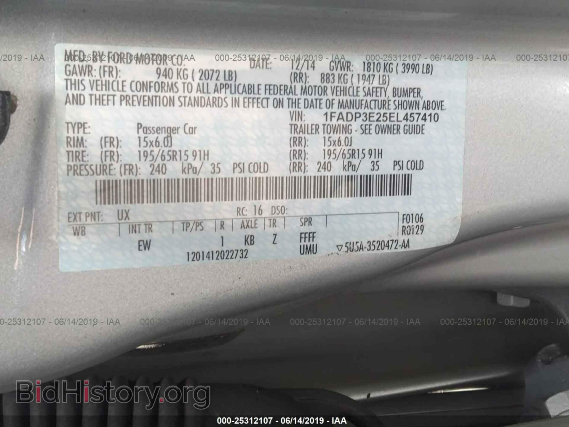2014 FORD FOCUS - VIN: 1FADP3E25EL457410 - Photo 9
