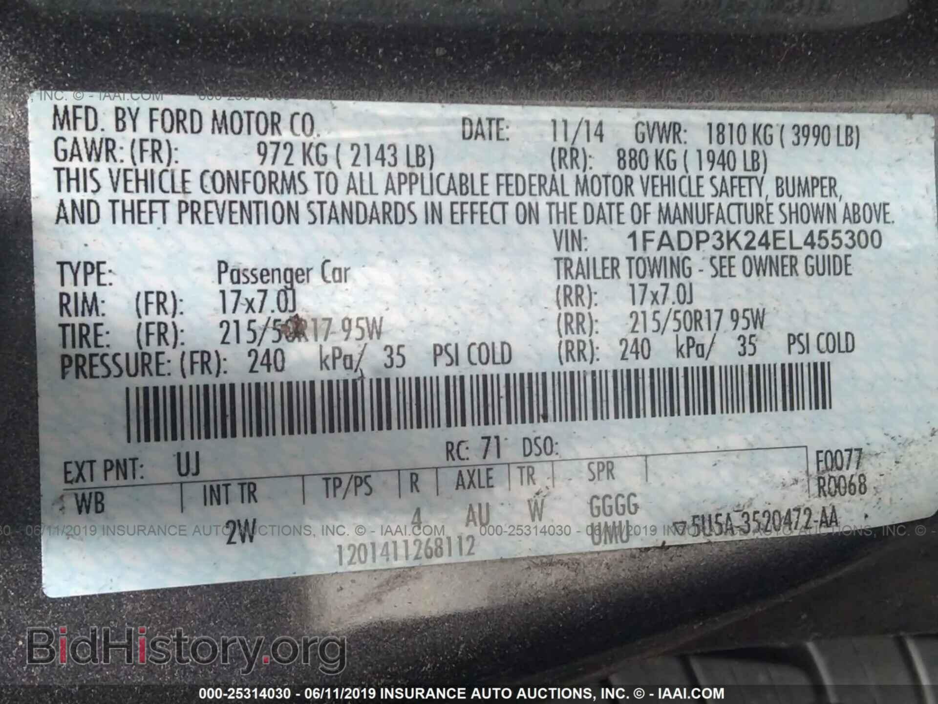 2014 FORD FOCUS - VIN: 1FADP3K24EL455300 - Photo 9