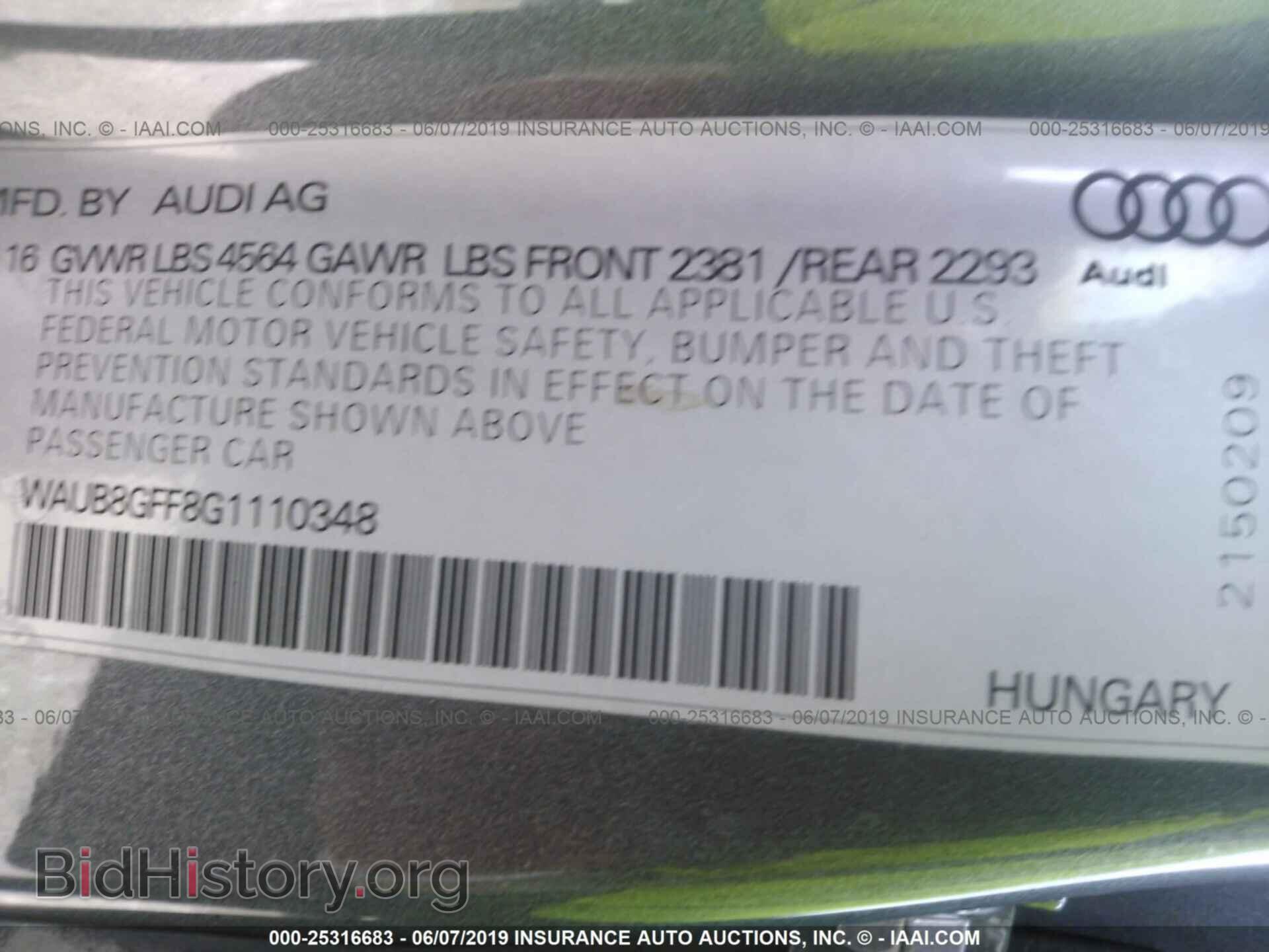 2016 AUDI A3 - VIN: WAUB8GFF8G1110348 - Photo 9