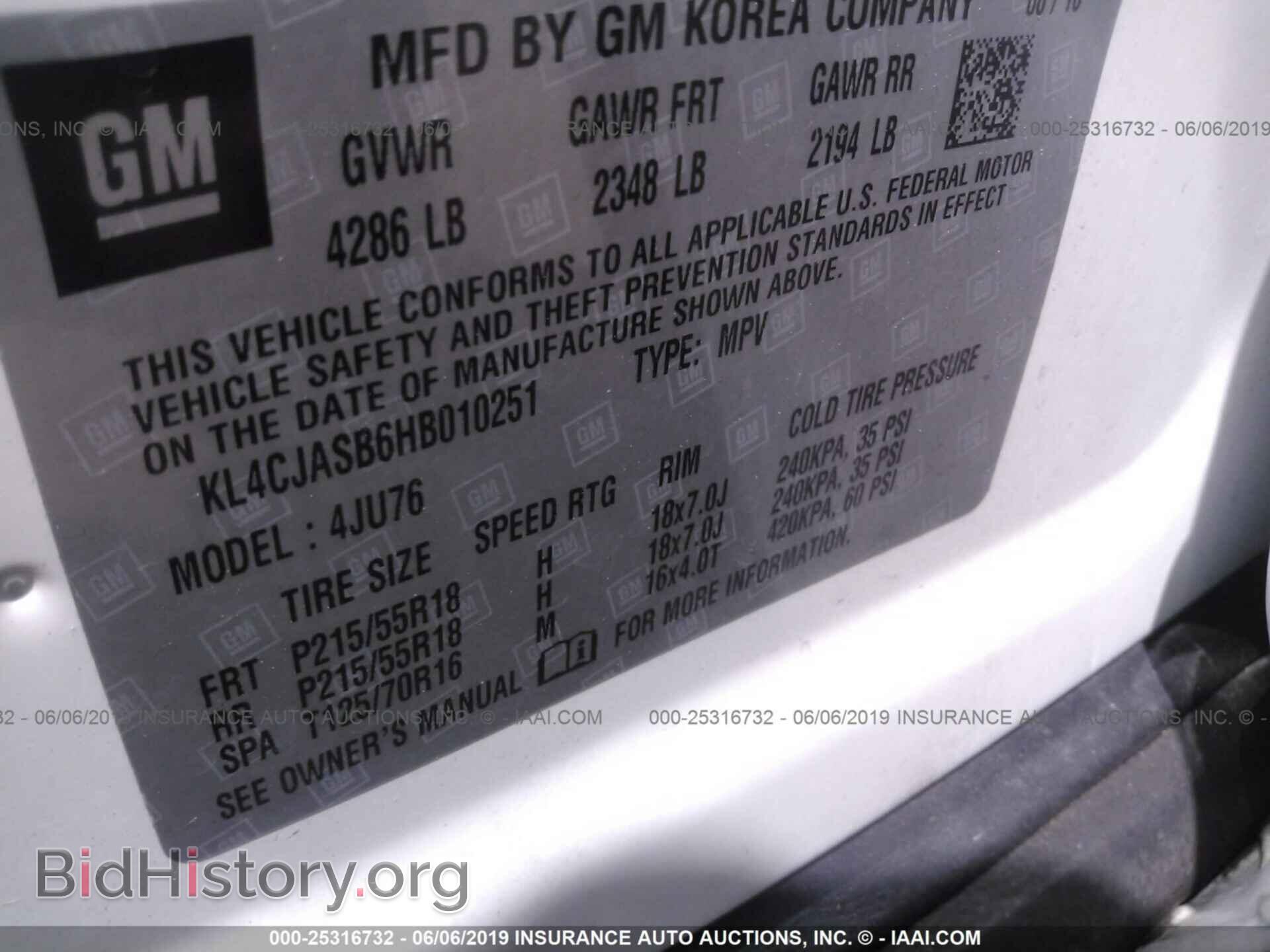 2017 BUICK ENCORE - VIN: KL4CJASB6HB010251 - Photo 9