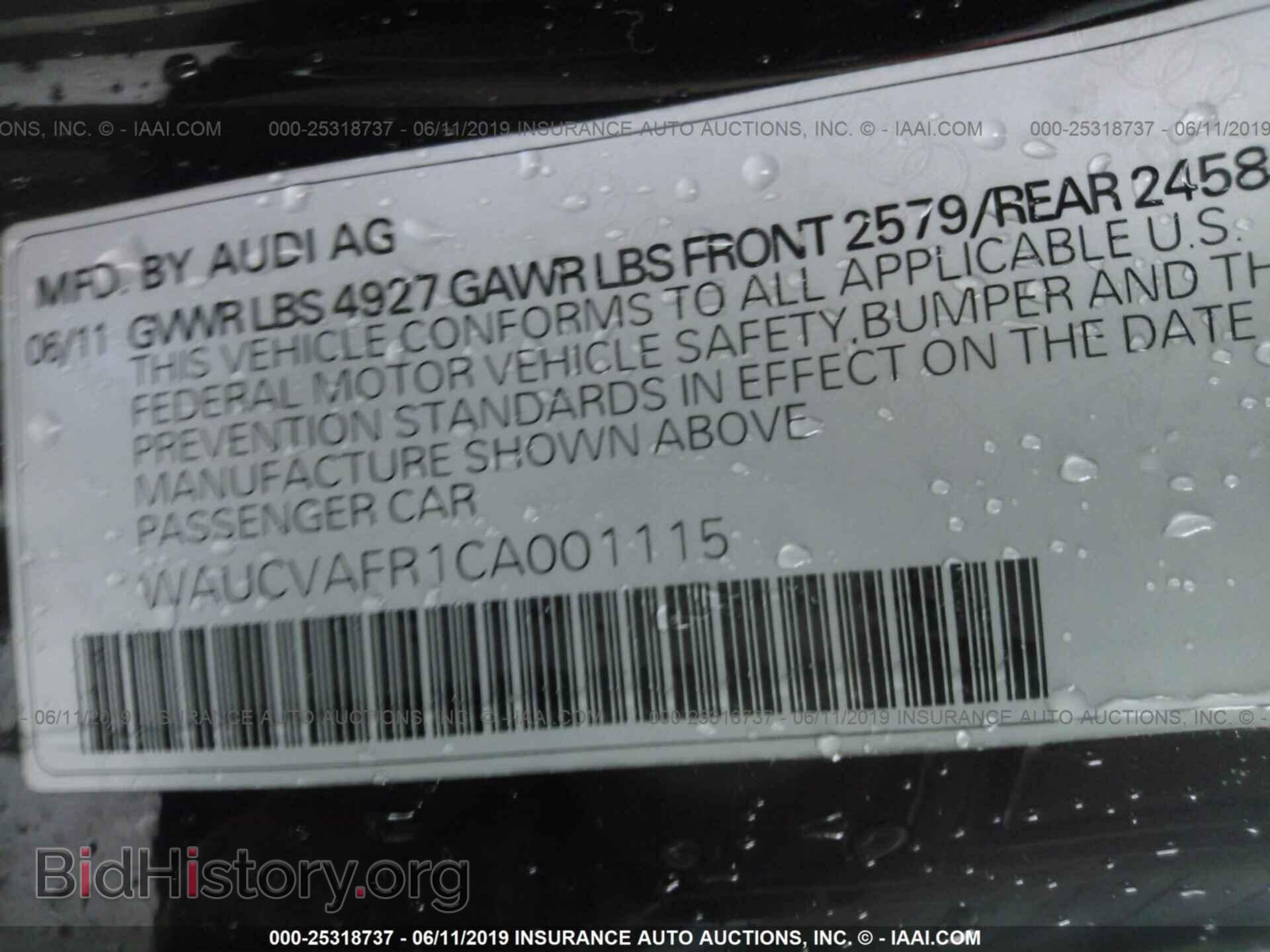 2012 AUDI S5 - VIN: WAUCVAFR1CA001115 - Photo 9