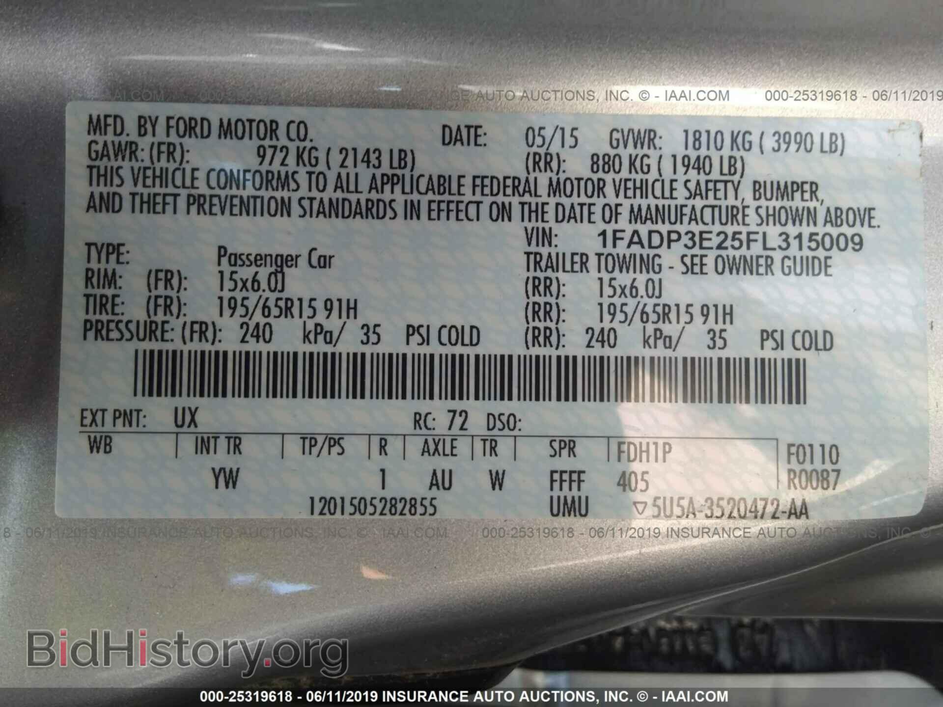 2015 FORD FOCUS - VIN: 1FADP3E25FL315009 - Photo 9