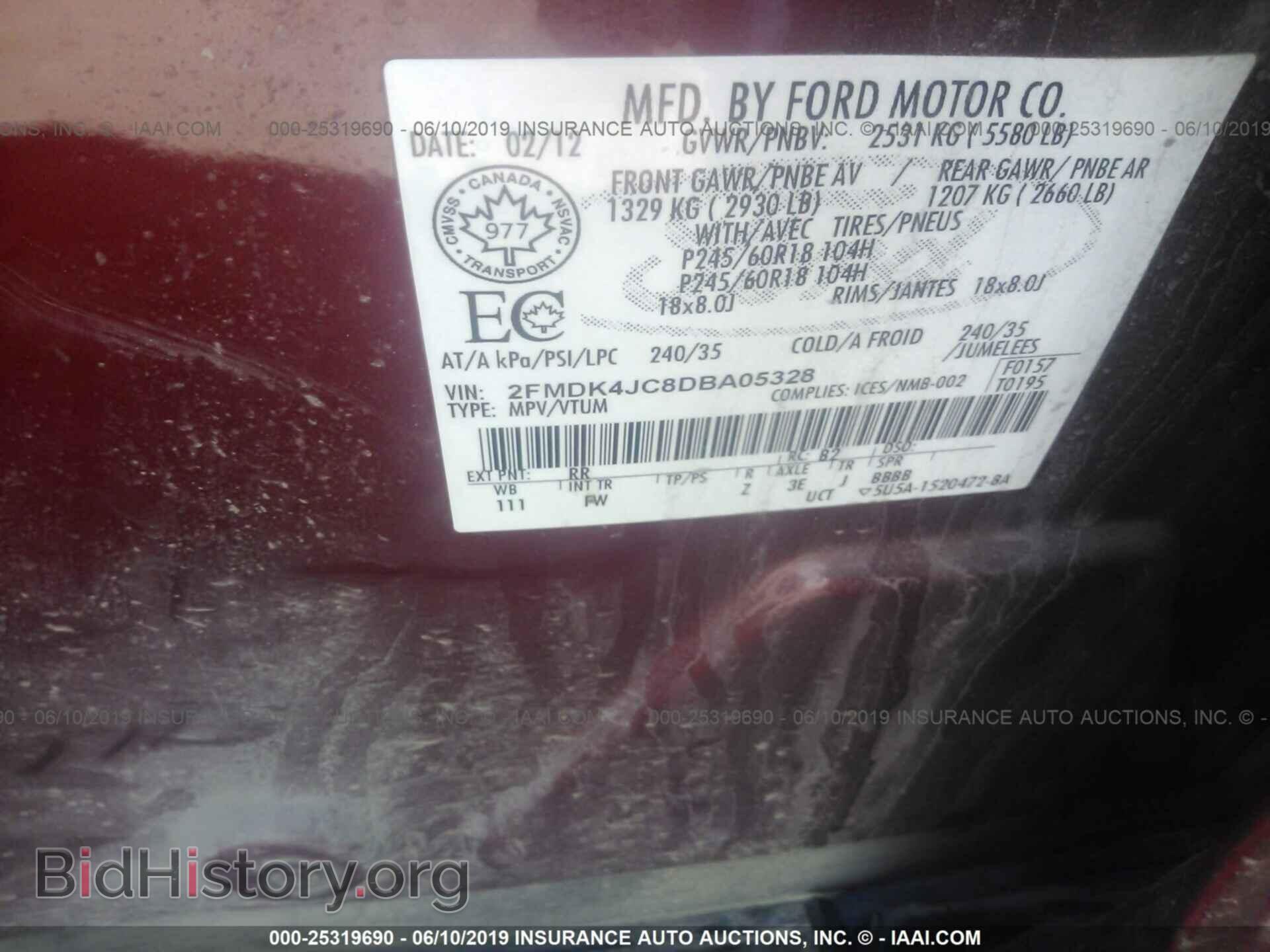 2013 FORD EDGE - VIN: 2FMDK4JC8DBA05328 - Photo 9