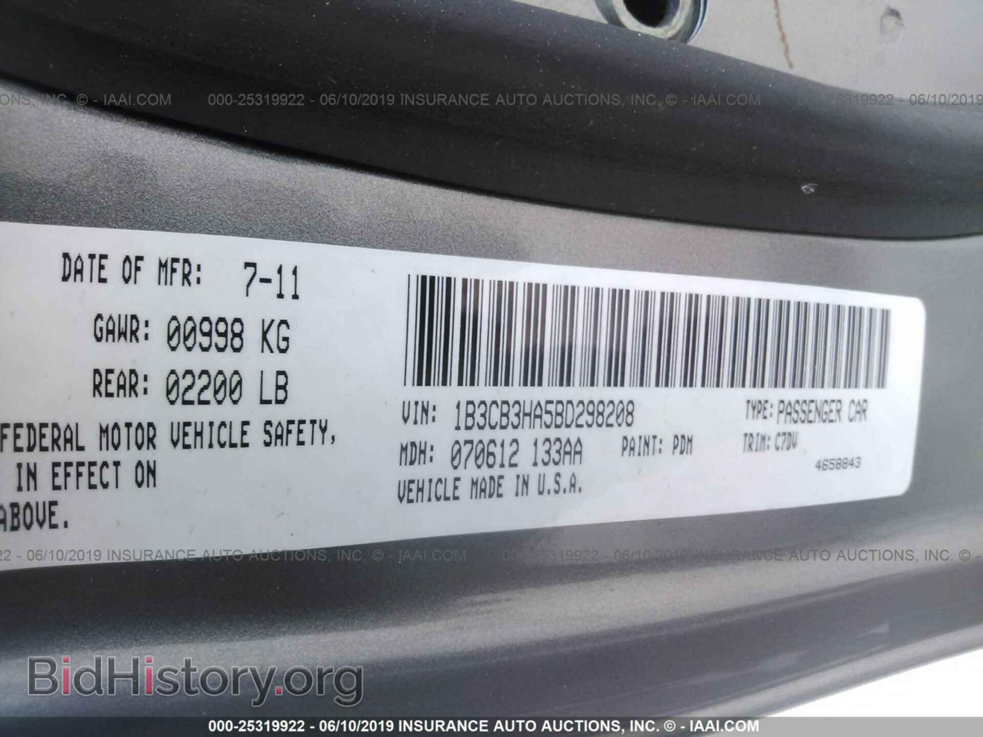 2011 DODGE CALIBER - VIN: 1B3CB3HA5BD298208 - Photo 9