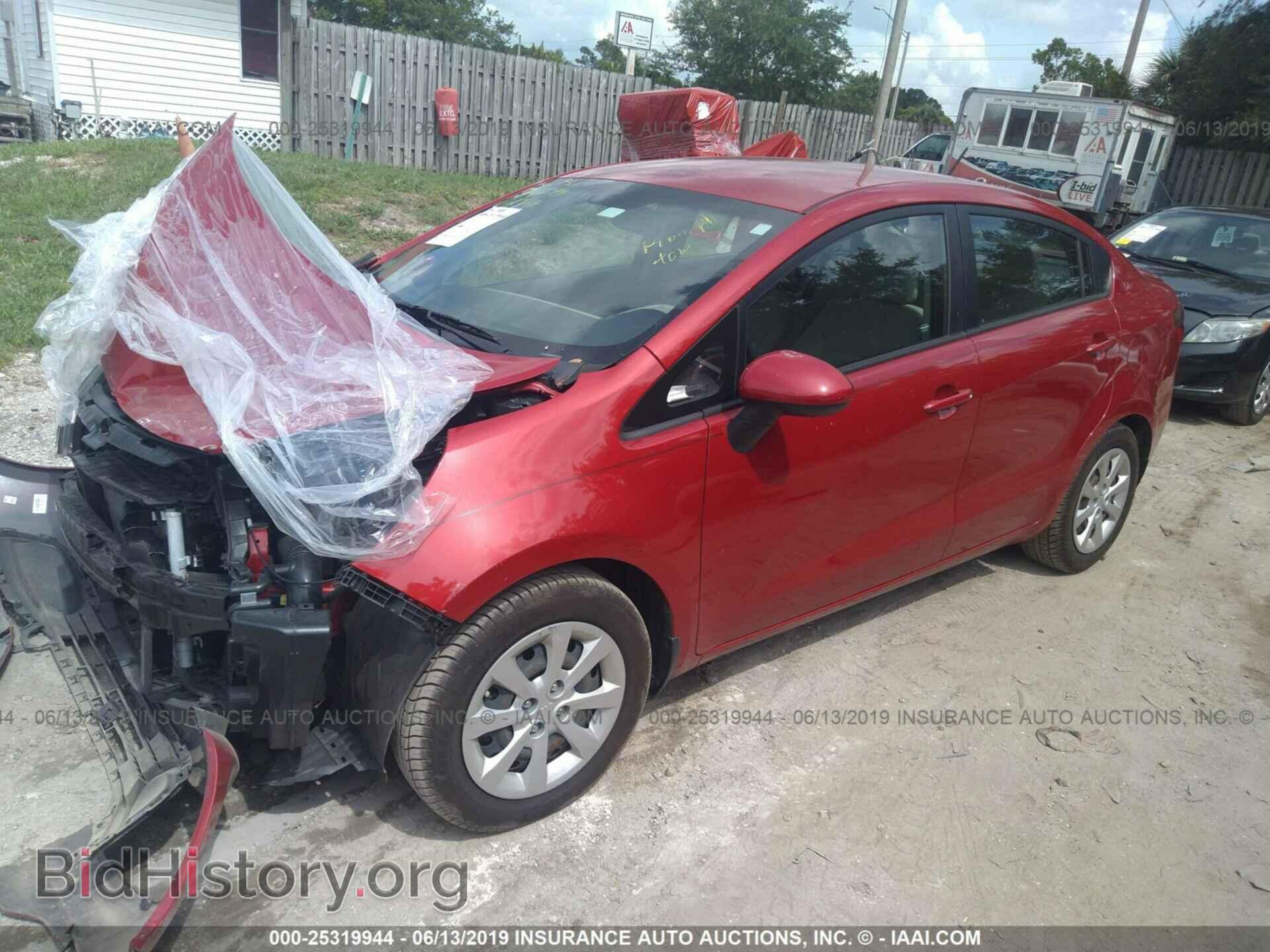 2013 KIA RIO - VIN: KNADM4A36D6273093 - Фото 2