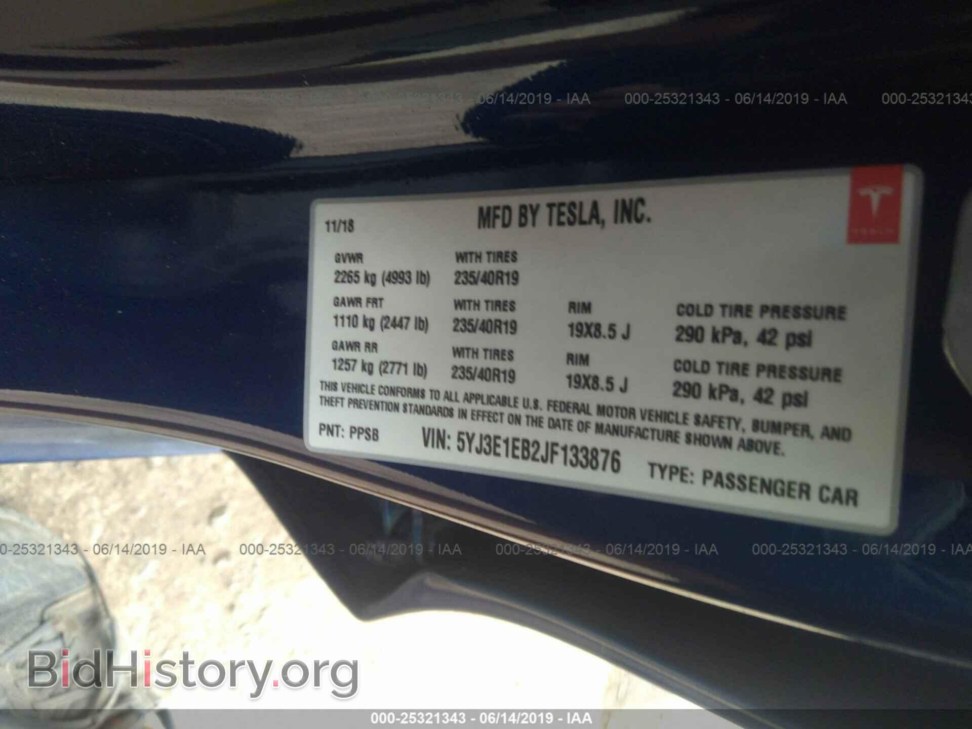 2018 TESLA MODEL 3 - VIN: 5YJ3E1EB2JF133876 - Photo 9