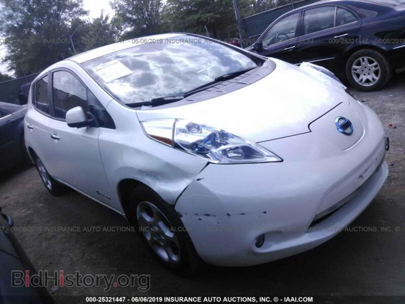 2013 Nissan LEAF S/SV/SL (VIN 1N4AZ0CP3DC405802) — фото 1 из 10, IAAI, повреждение: левая передняя часть