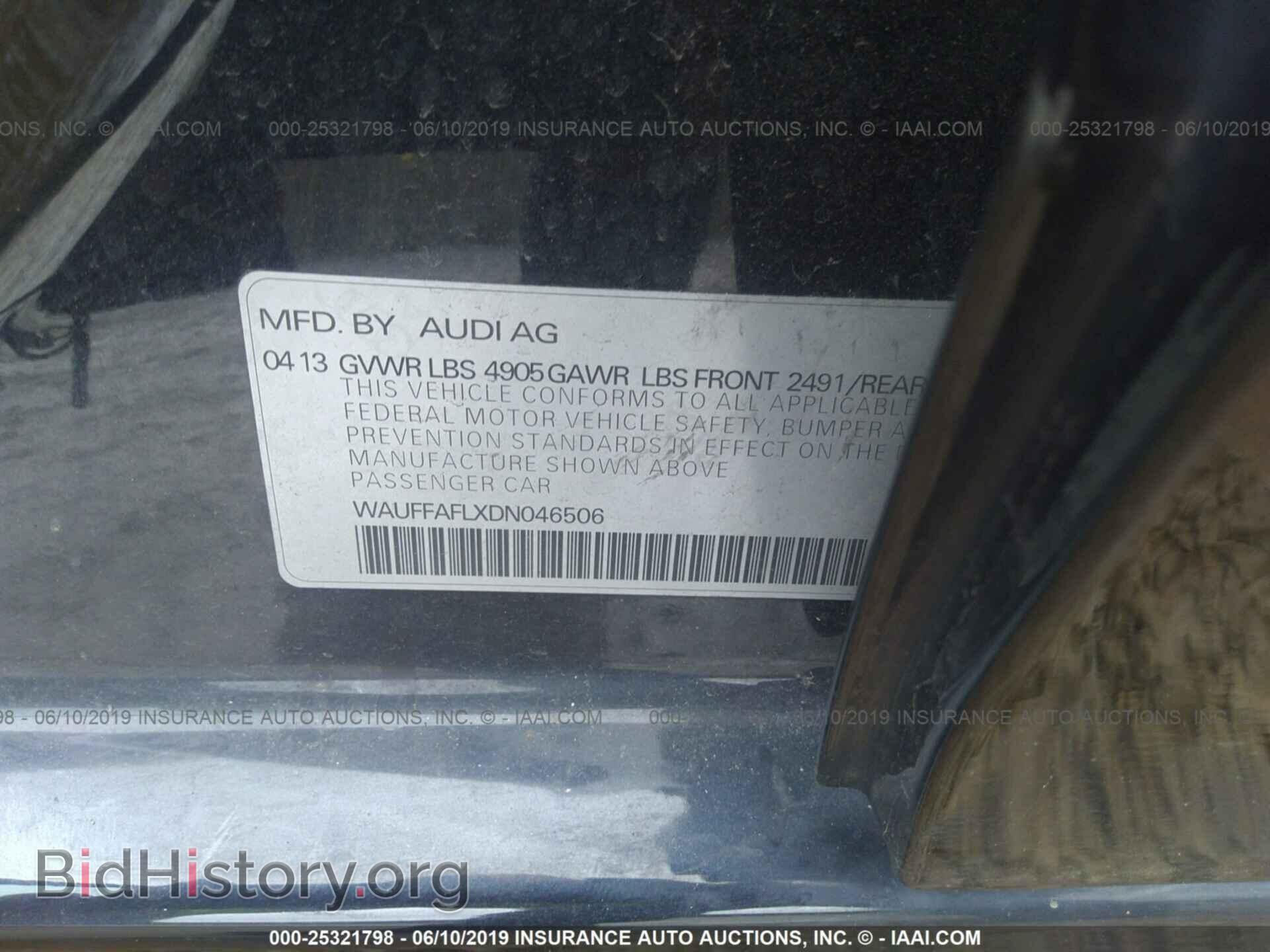 2013 AUDI A4 - VIN: WAUFFAFLXDN046506 - Photo 9