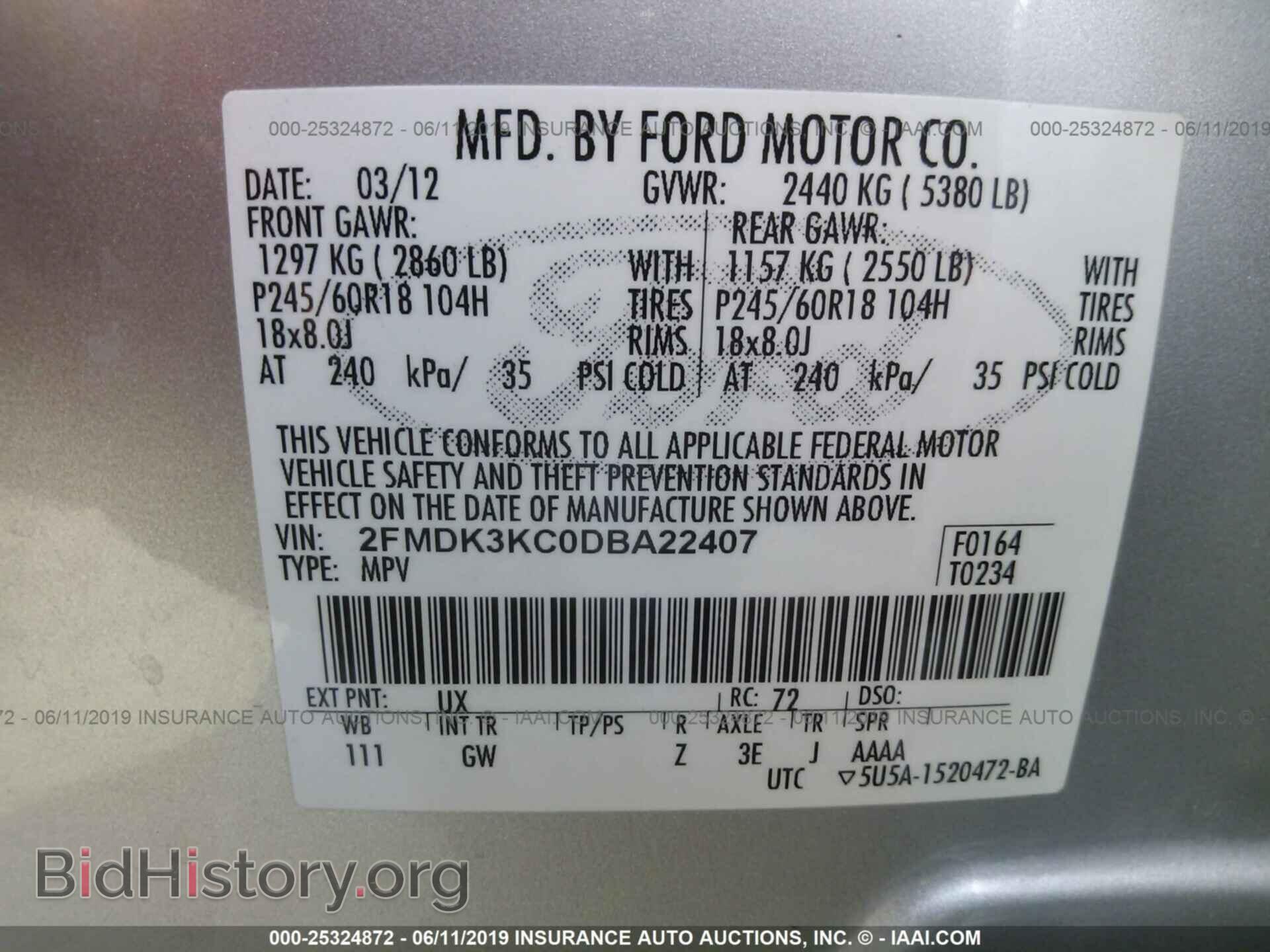 2013 FORD EDGE - VIN: 2FMDK3KC0DBA22407 - Photo 9
