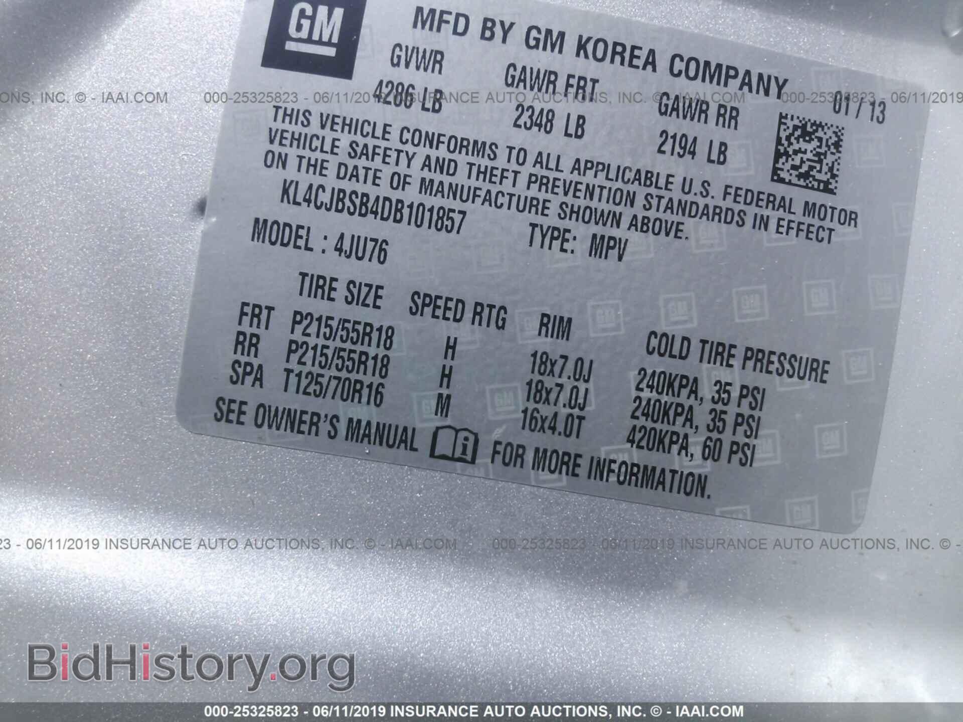 2013 BUICK ENCORE - VIN: KL4CJBSB4DB101857 - Photo 9