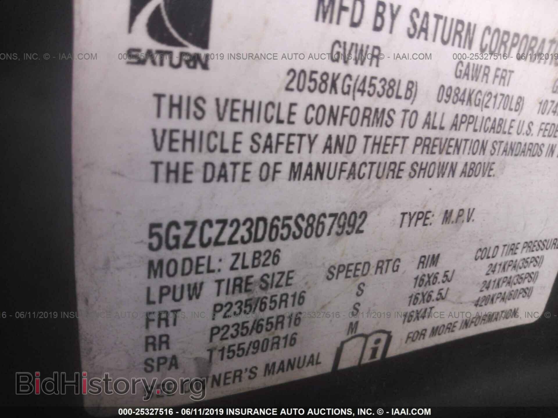 2005 SATURN VUE - VIN: 5GZCZ23D65S867992 - Photo 9
