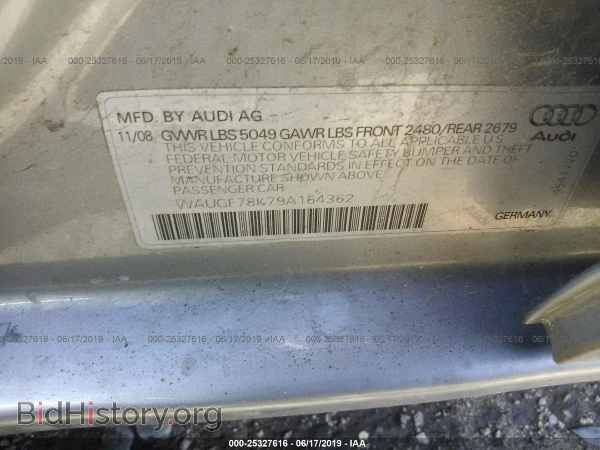 2009 AUDI A4 - VIN: WAUGF78K79A164362 - Фото 9