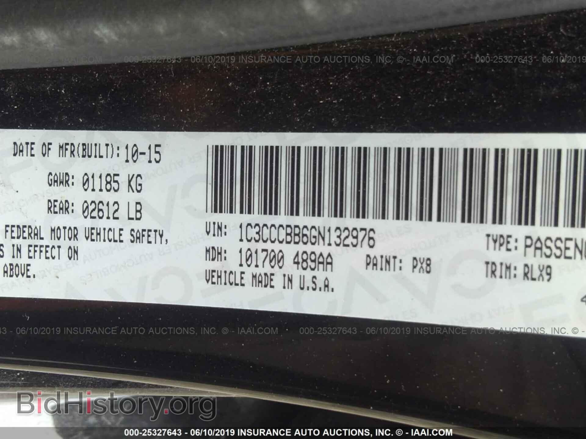 2016 CHRYSLER 200 - VIN: 1C3CCCBB6GN132976 - Photo 9