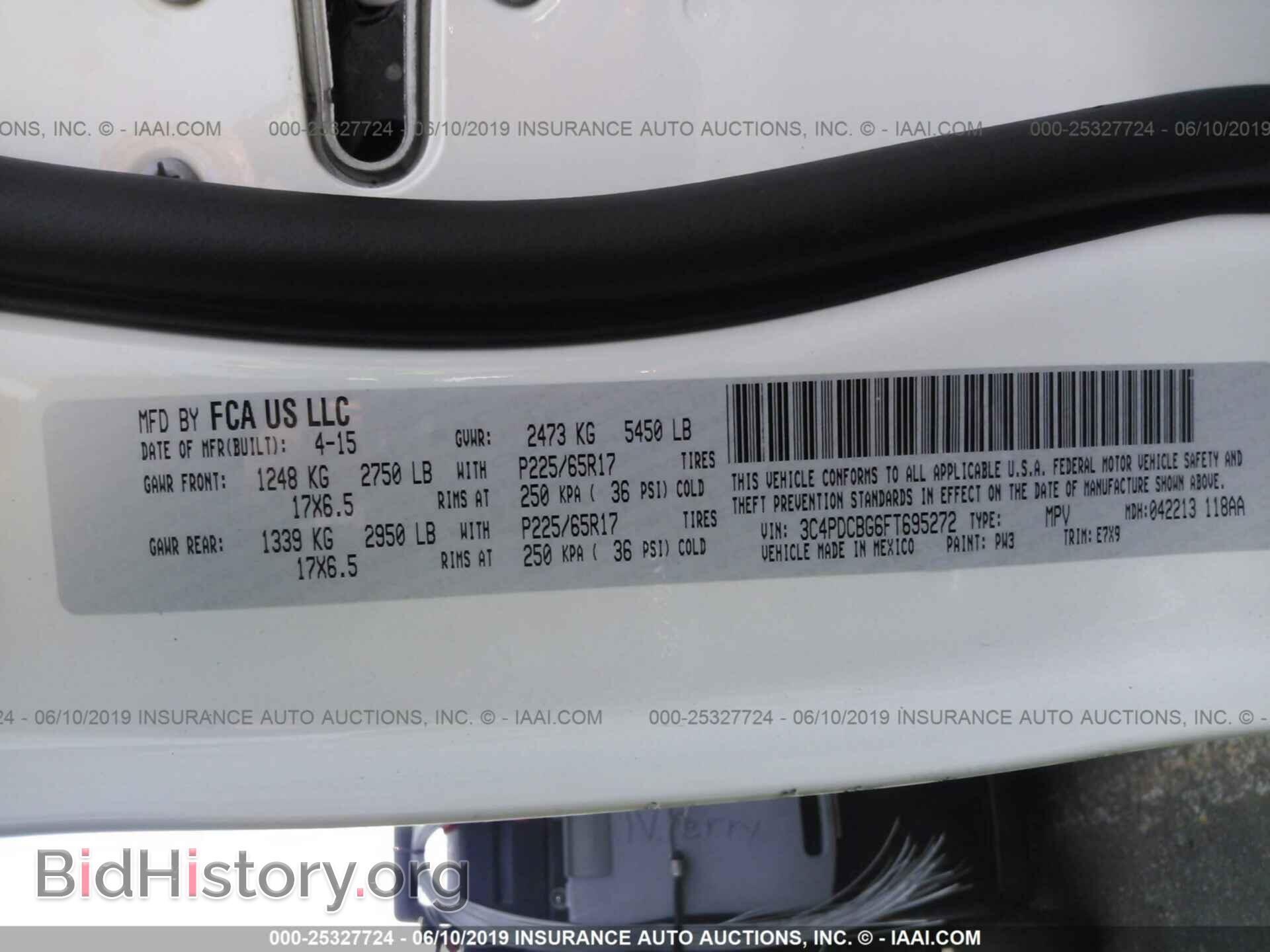 2015 DODGE JOURNEY - VIN: 3C4PDCBG6FT695272 - Photo 9