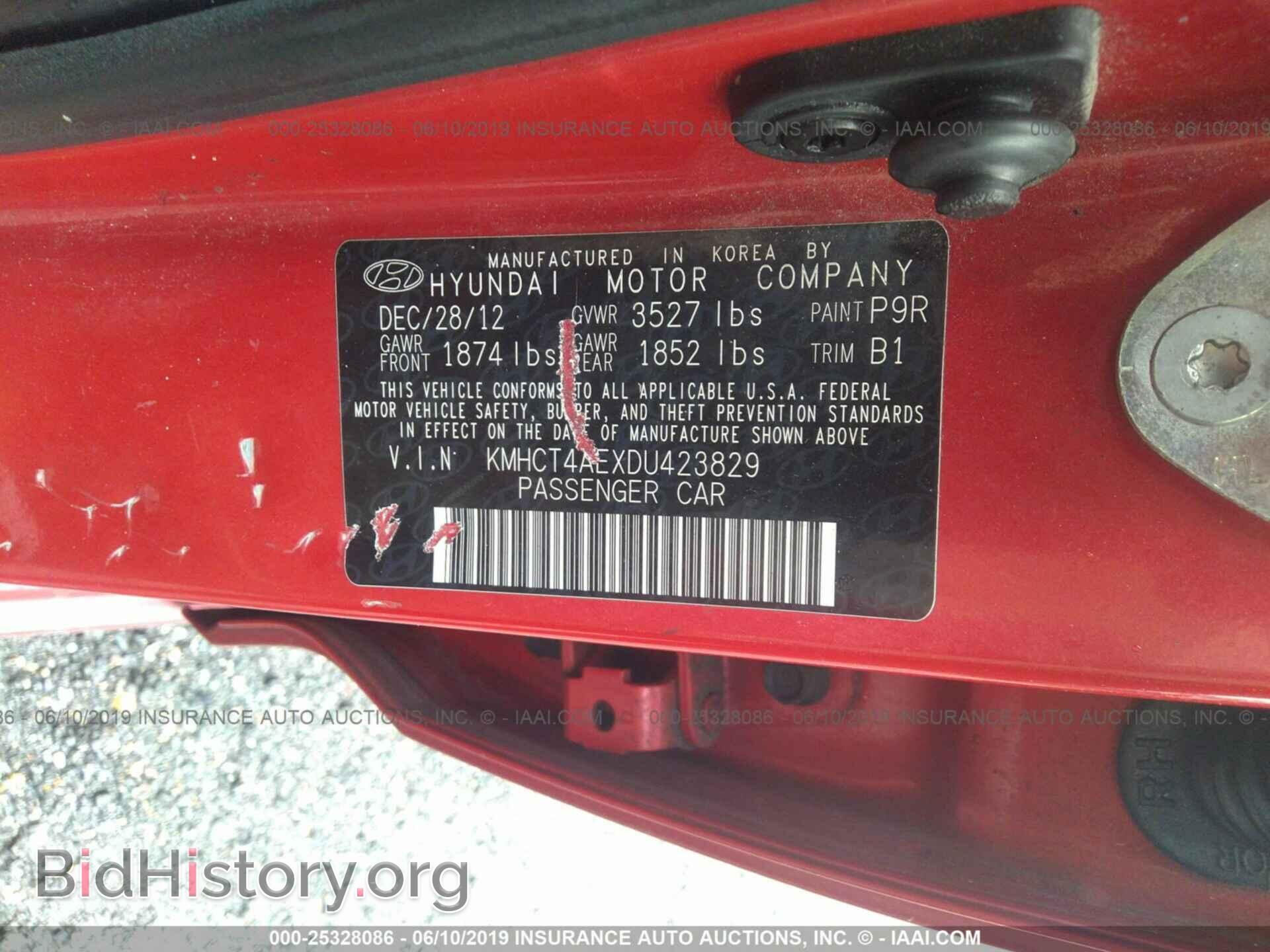 2013 HYUNDAI ACCENT - VIN: KMHCT4AEXDU423829 - Фото 9