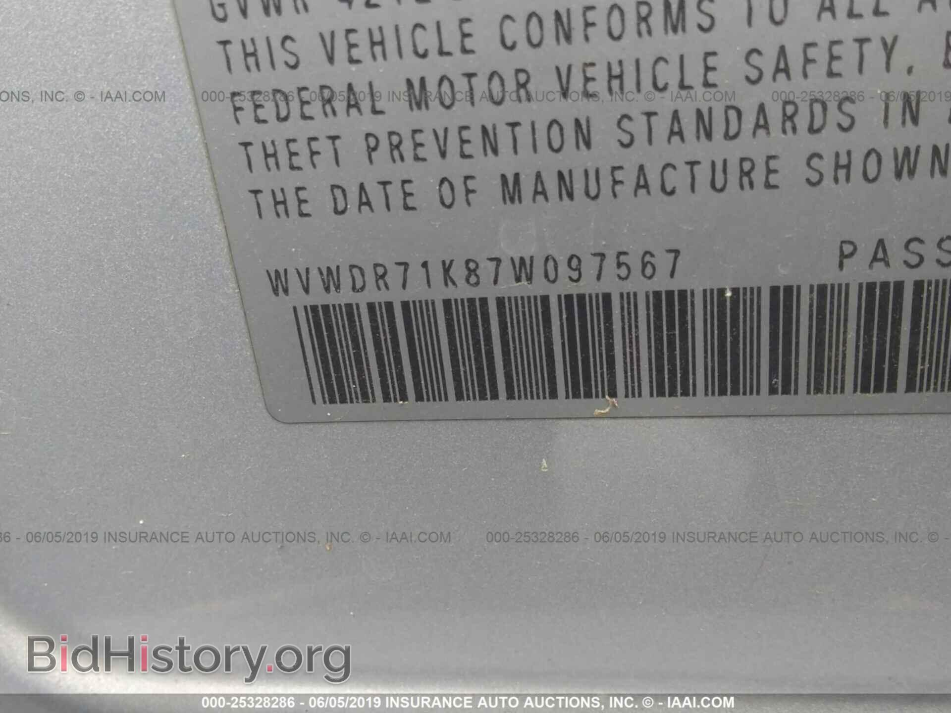 2007 VOLKSWAGEN RABBIT - VIN: WVWDR71K87W097567 - Фото 9