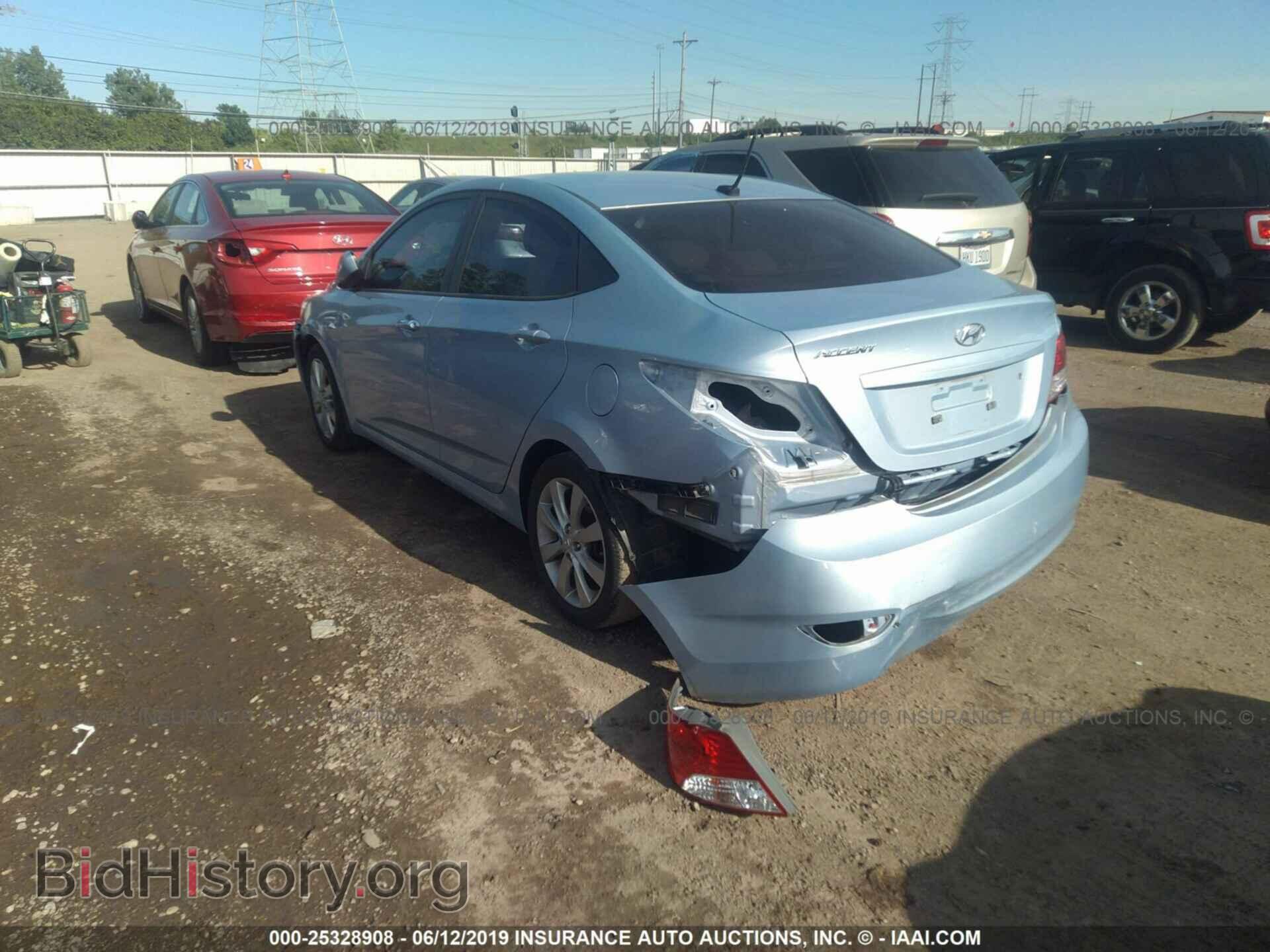 2012 HYUNDAI ACCENT - VIN: KMHCU4AEXCU222721 - Фото 3