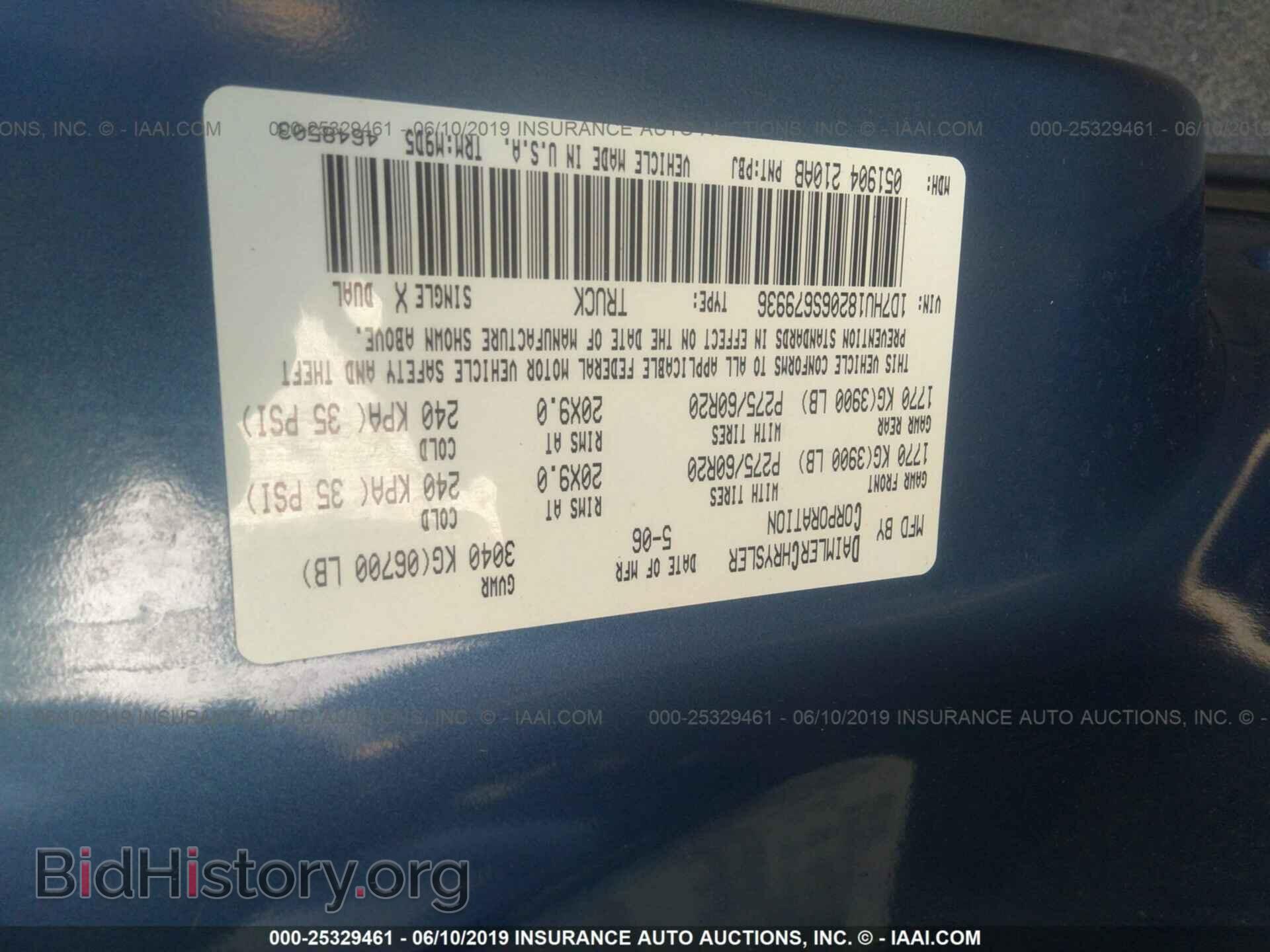 2006 DODGE RAM 1500 - VIN: 1D7HU18206S679936 - Фото 9