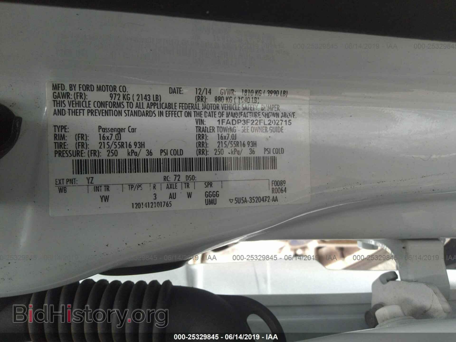 2015 FORD FOCUS - VIN: 1FADP3F22FL202715 - Фото 9