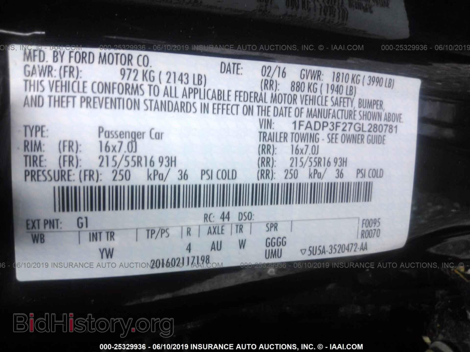 2016 FORD FOCUS - VIN: 1FADP3F27GL280781 - Photo 9