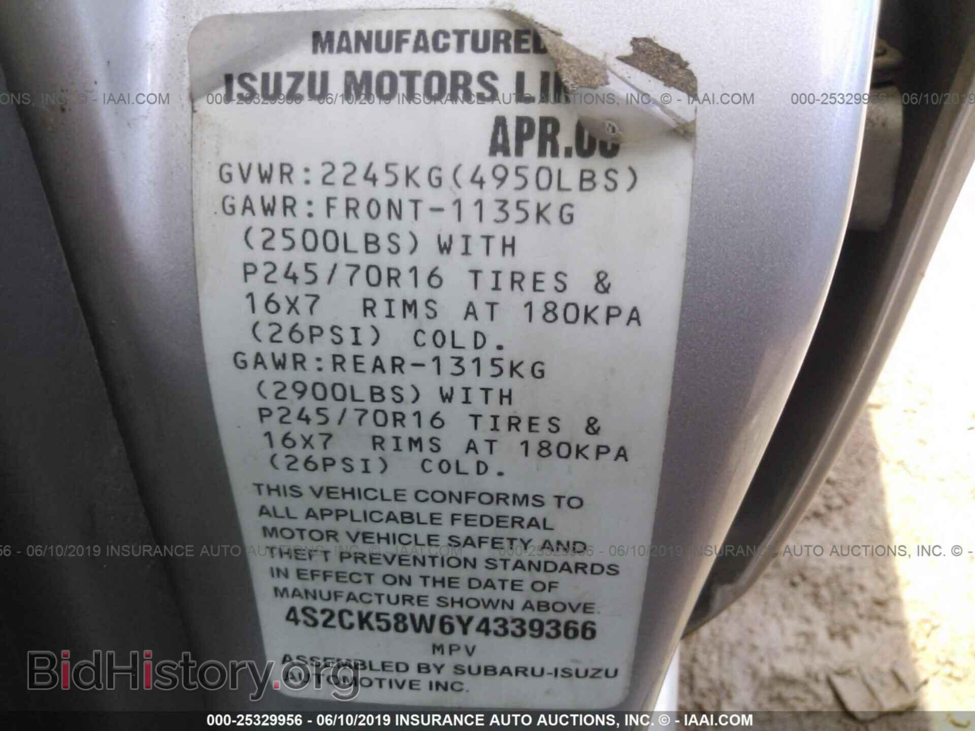 2000 ISUZU RODEO - VIN: 4S2CK58W6Y4339366 - Фото 9