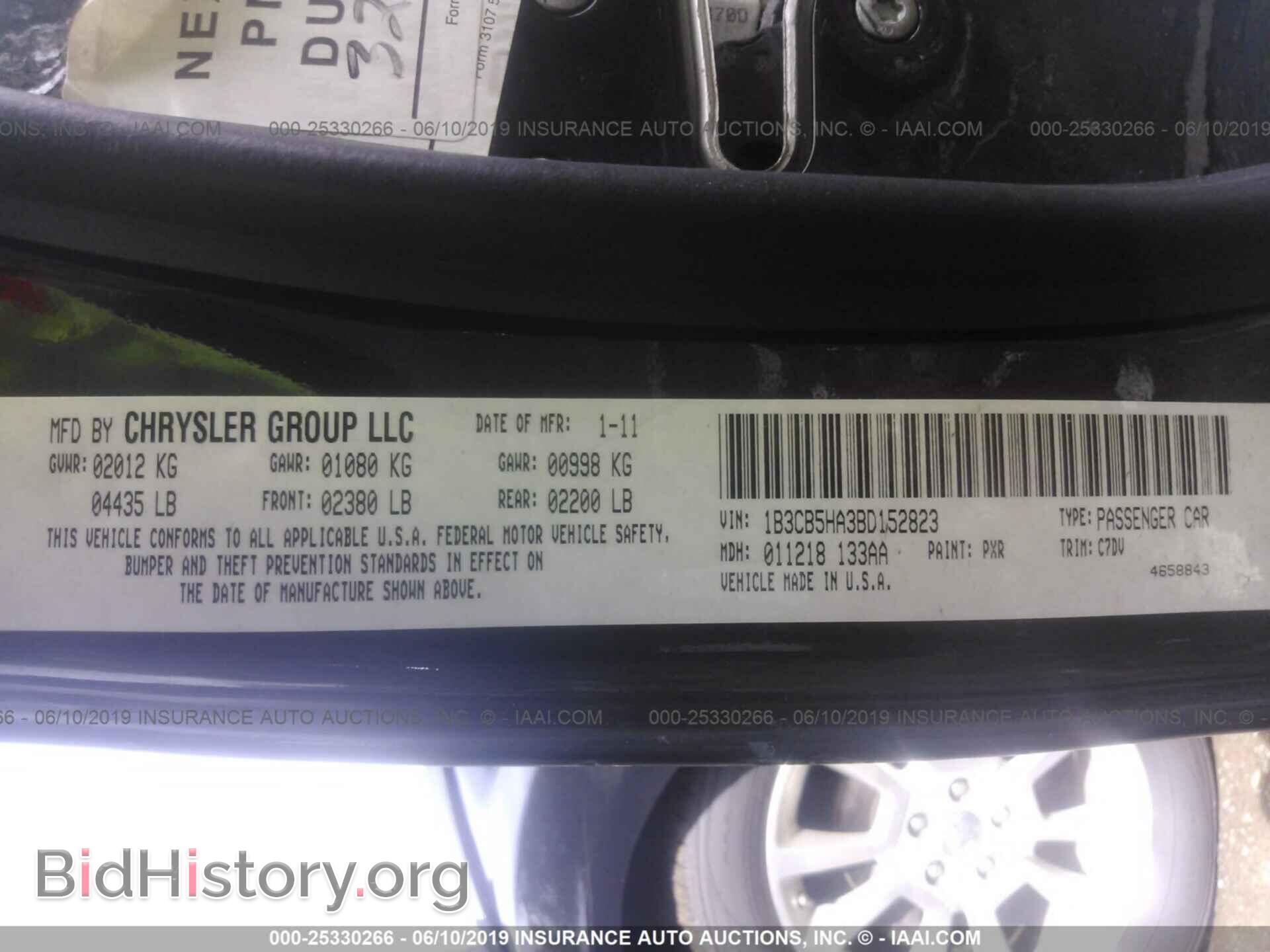 2011 DODGE CALIBER - VIN: 1B3CB5HA3BD152823 - Photo 9