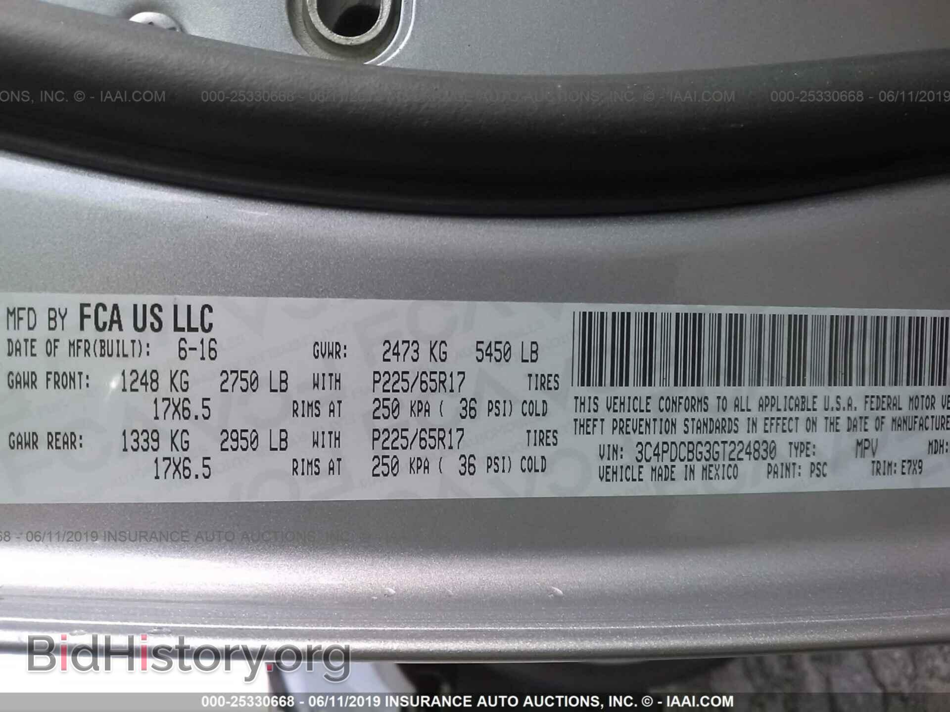 2016 DODGE JOURNEY - VIN: 3C4PDCBG3GT224830 - Photo 9