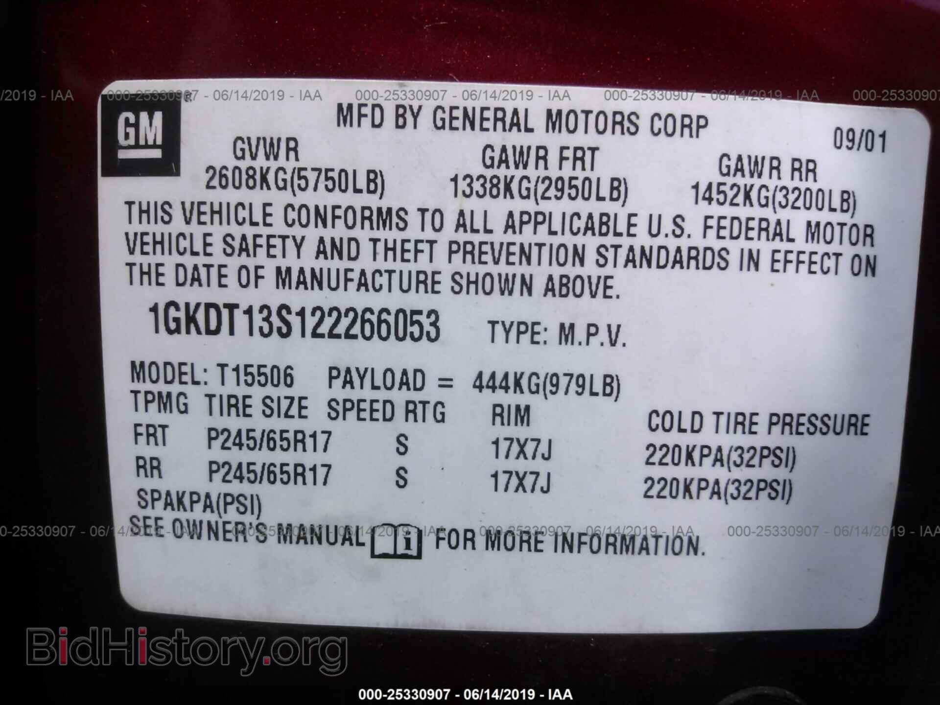 2002 GMC ENVOY - VIN: 1GKDT13S122266053 - Photo 9
