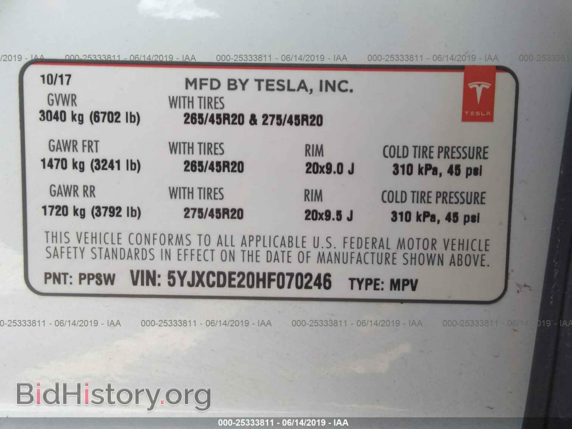 2017 TESLA MODEL X - VIN: 5YJXCDE20HF070246 - Photo 9