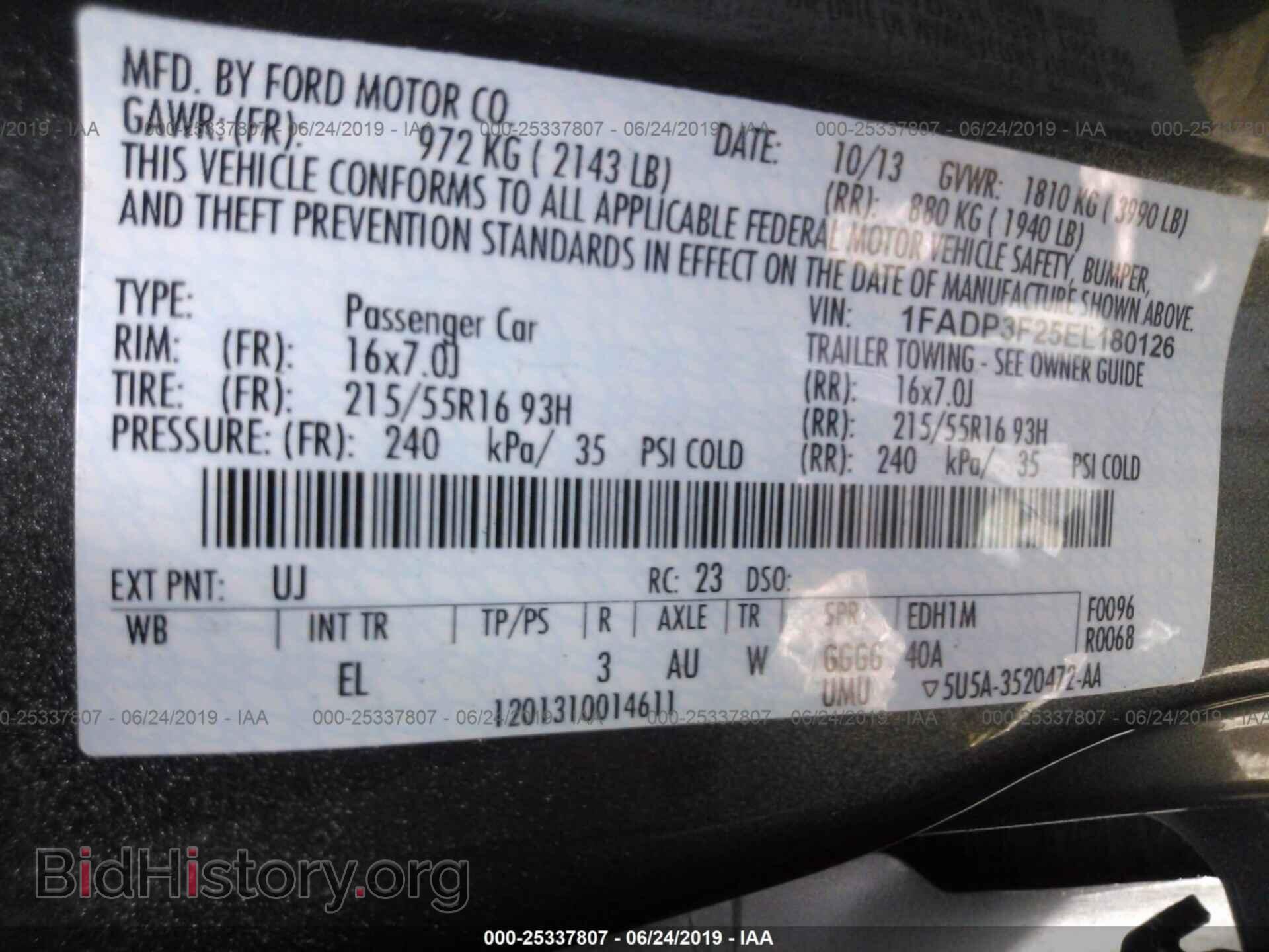 2014 FORD FOCUS - VIN: 1FADP3F25EL180126 - Photo 9