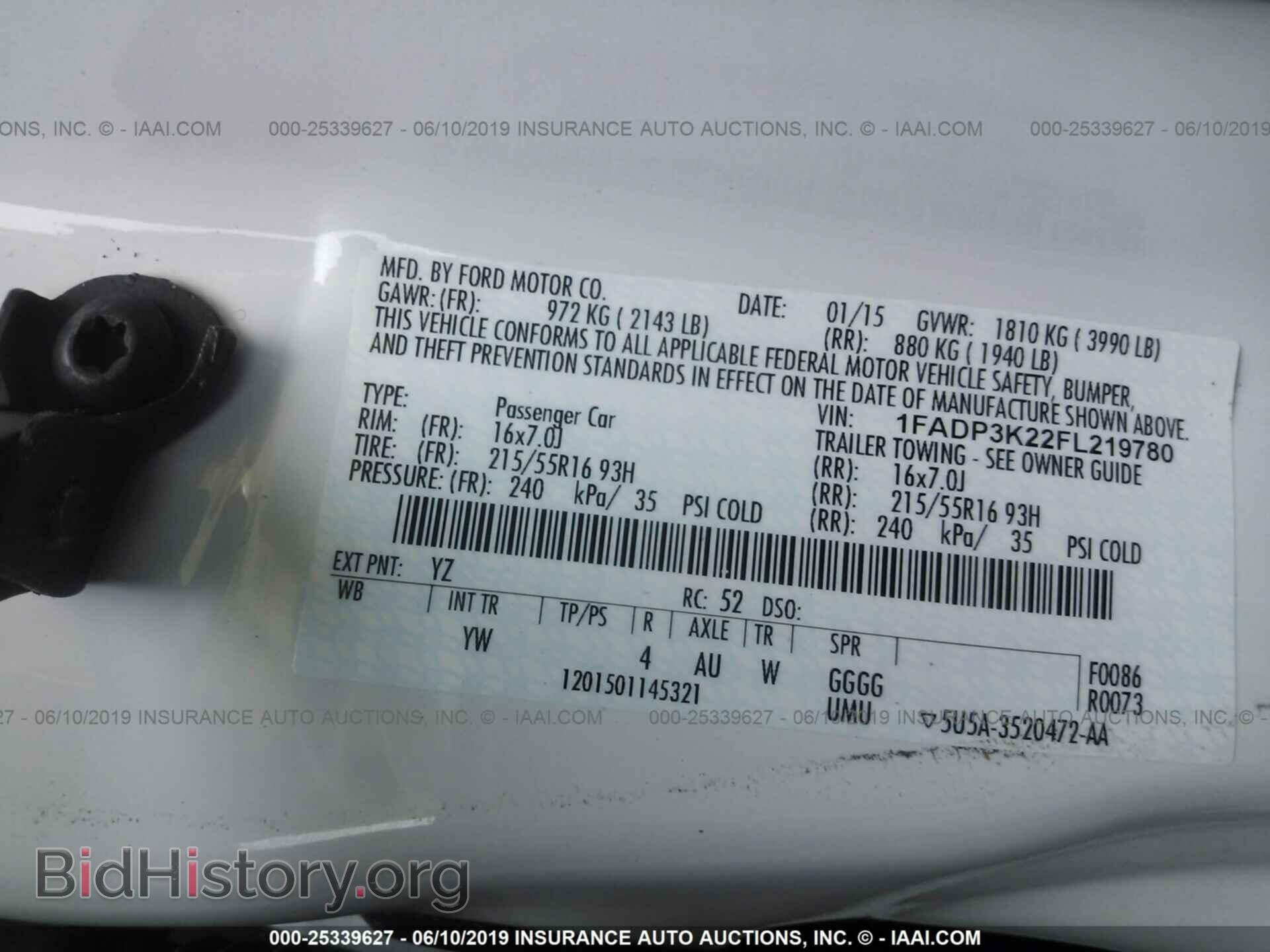 2015 FORD FOCUS - VIN: 1FADP3K22FL219780 - Photo 9