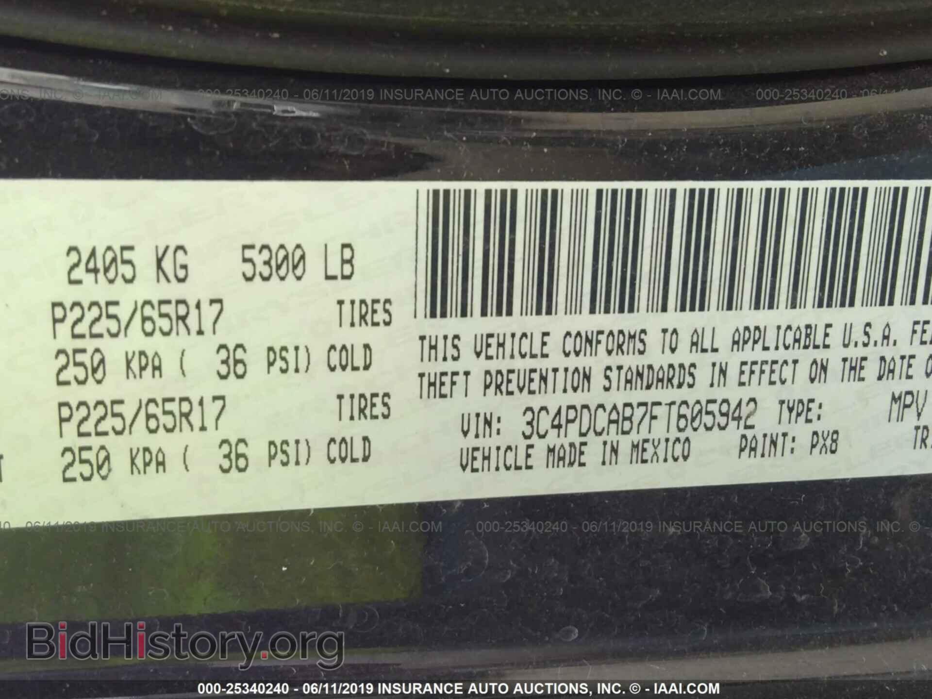 2015 DODGE JOURNEY - VIN: 3C4PDCAB7FT605942 - Фото 9