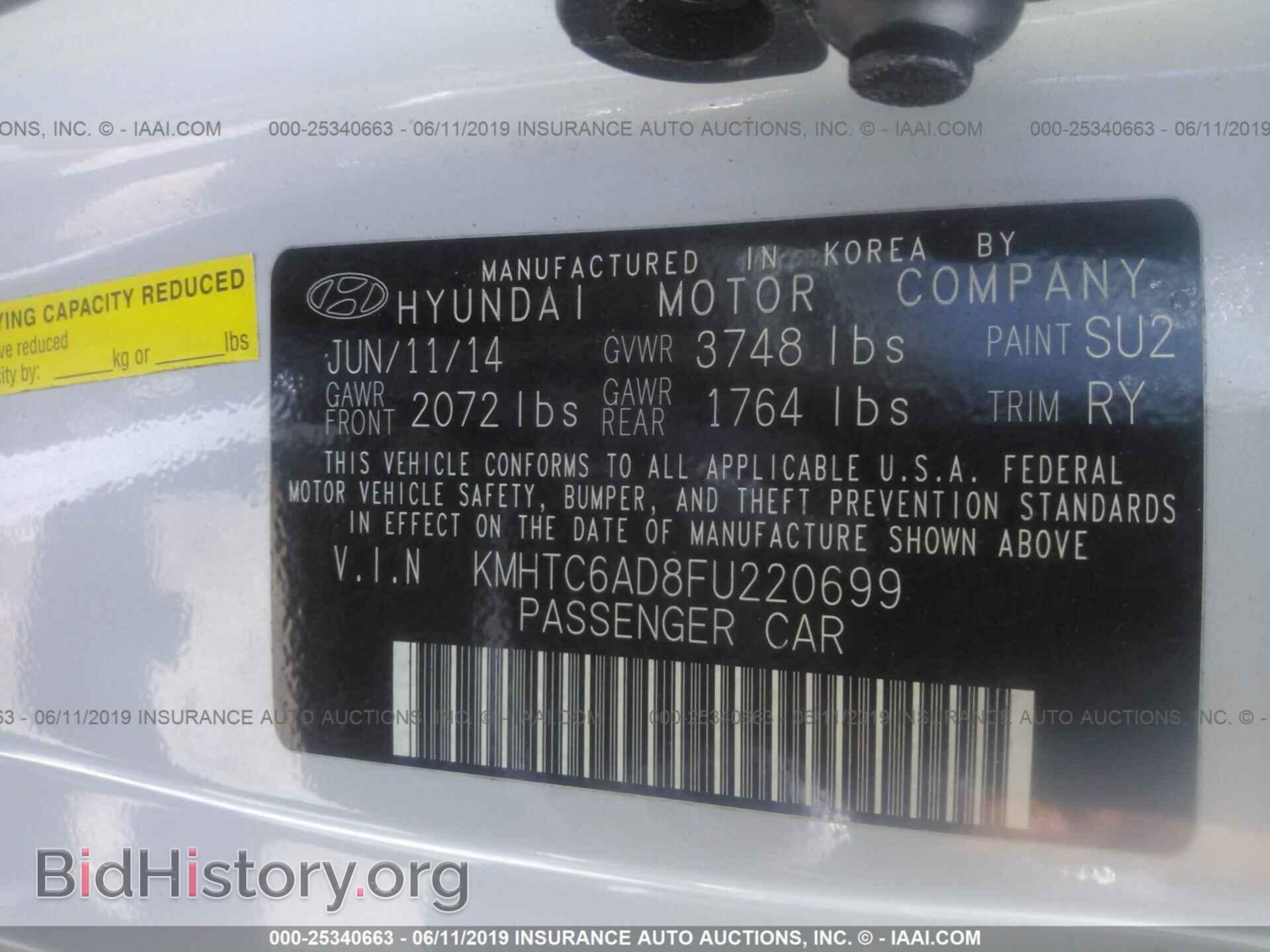 2015 HYUNDAI VELOSTER - VIN: KMHTC6AD8FU220699 - Фото 9