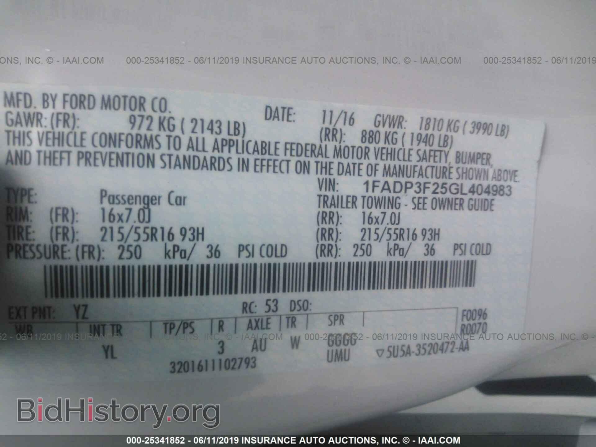2016 FORD FOCUS - VIN: 1FADP3F25GL404983 - Photo 9