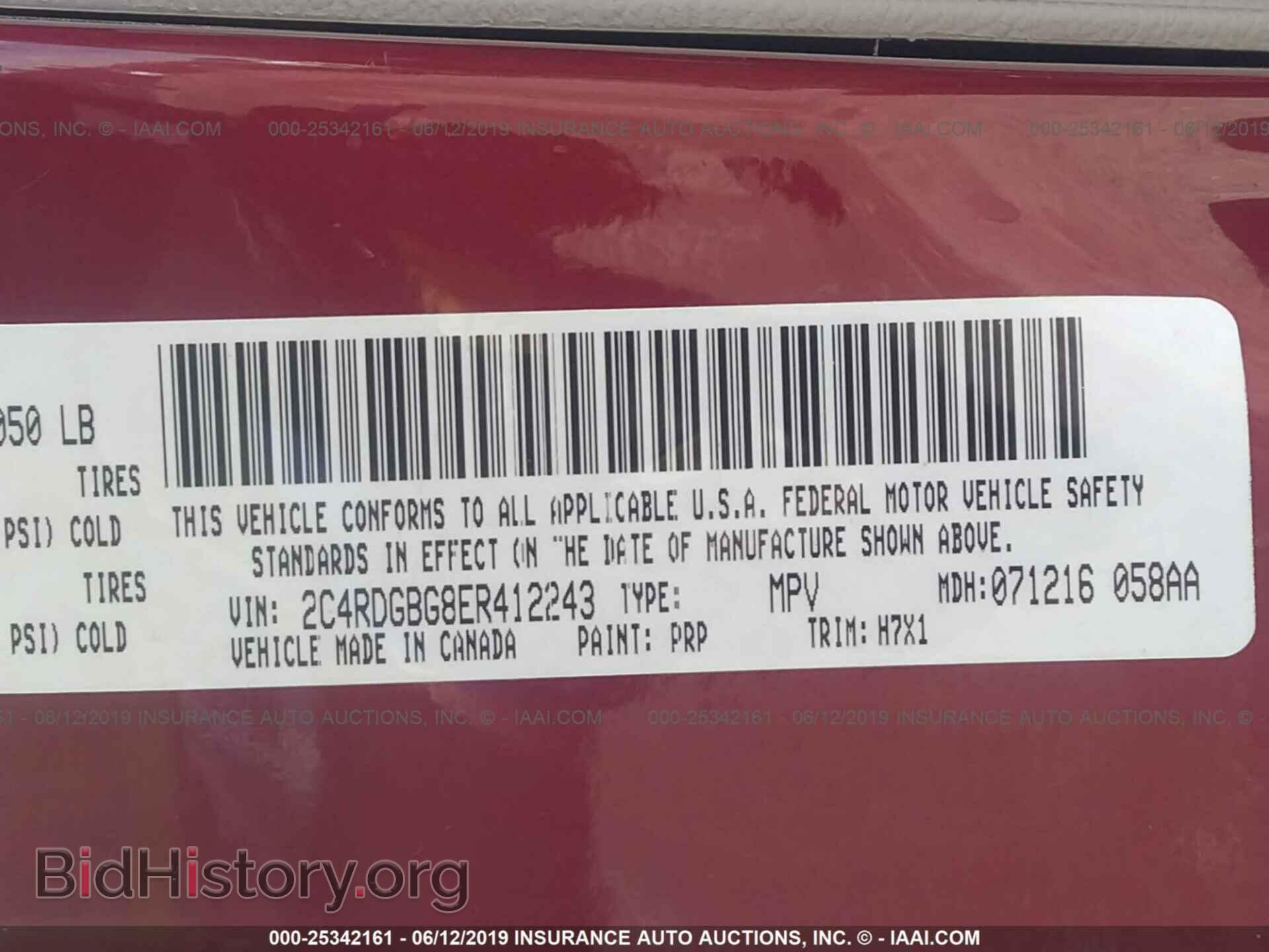 2014 DODGE GRAND CARAVAN - VIN: 2C4RDGBG8ER412243 - Фото 9