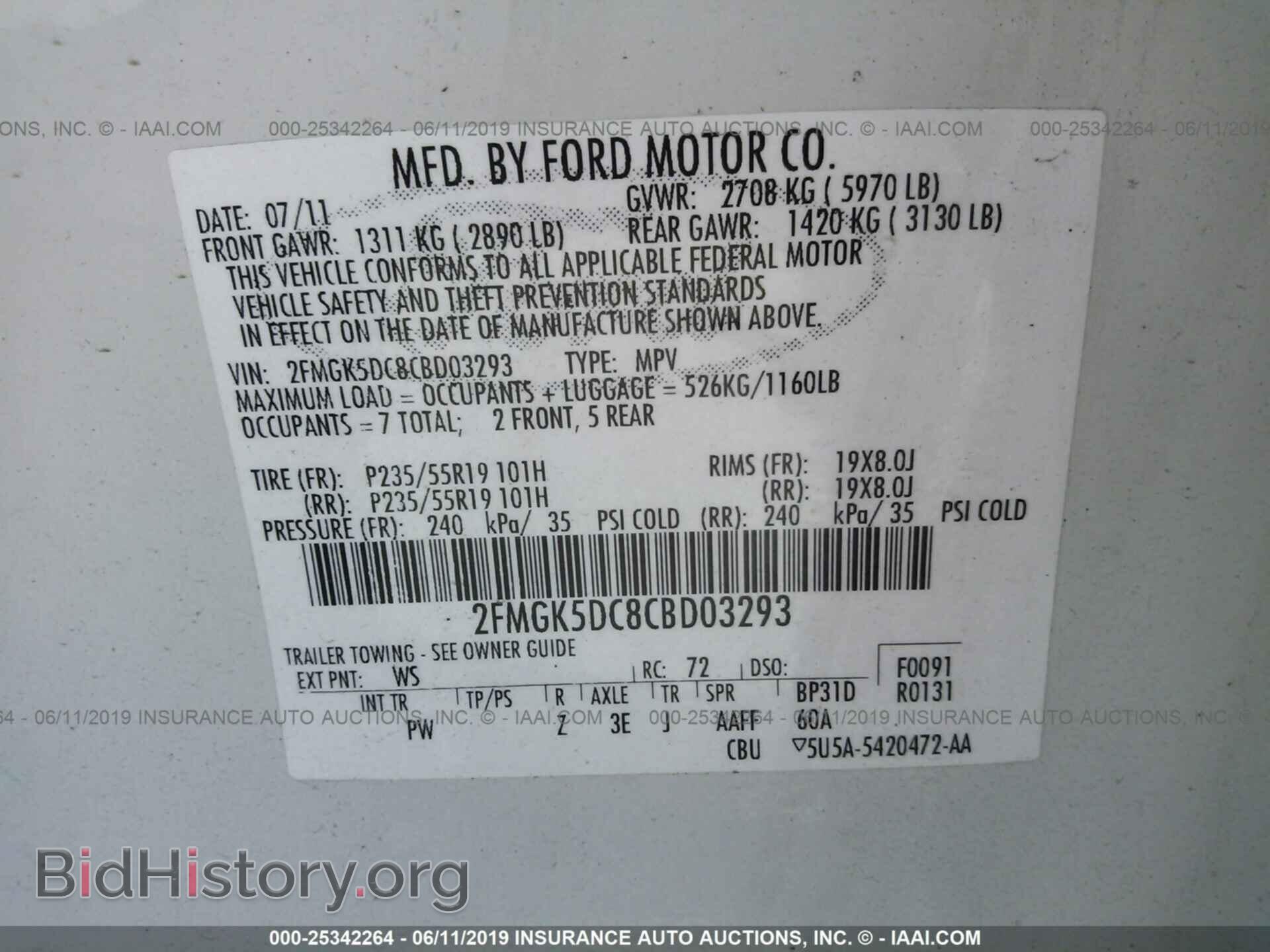 2012 FORD FLEX - VIN: 2FMGK5DC8CBD03293 - Photo 9
