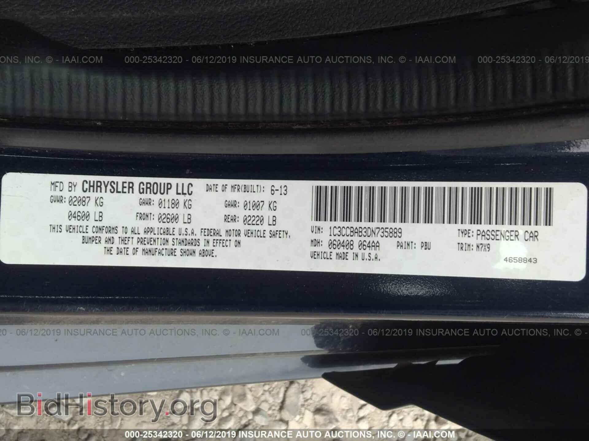 2013 CHRYSLER 200 - VIN: 1C3CCBAB3DN735889 - Photo 9