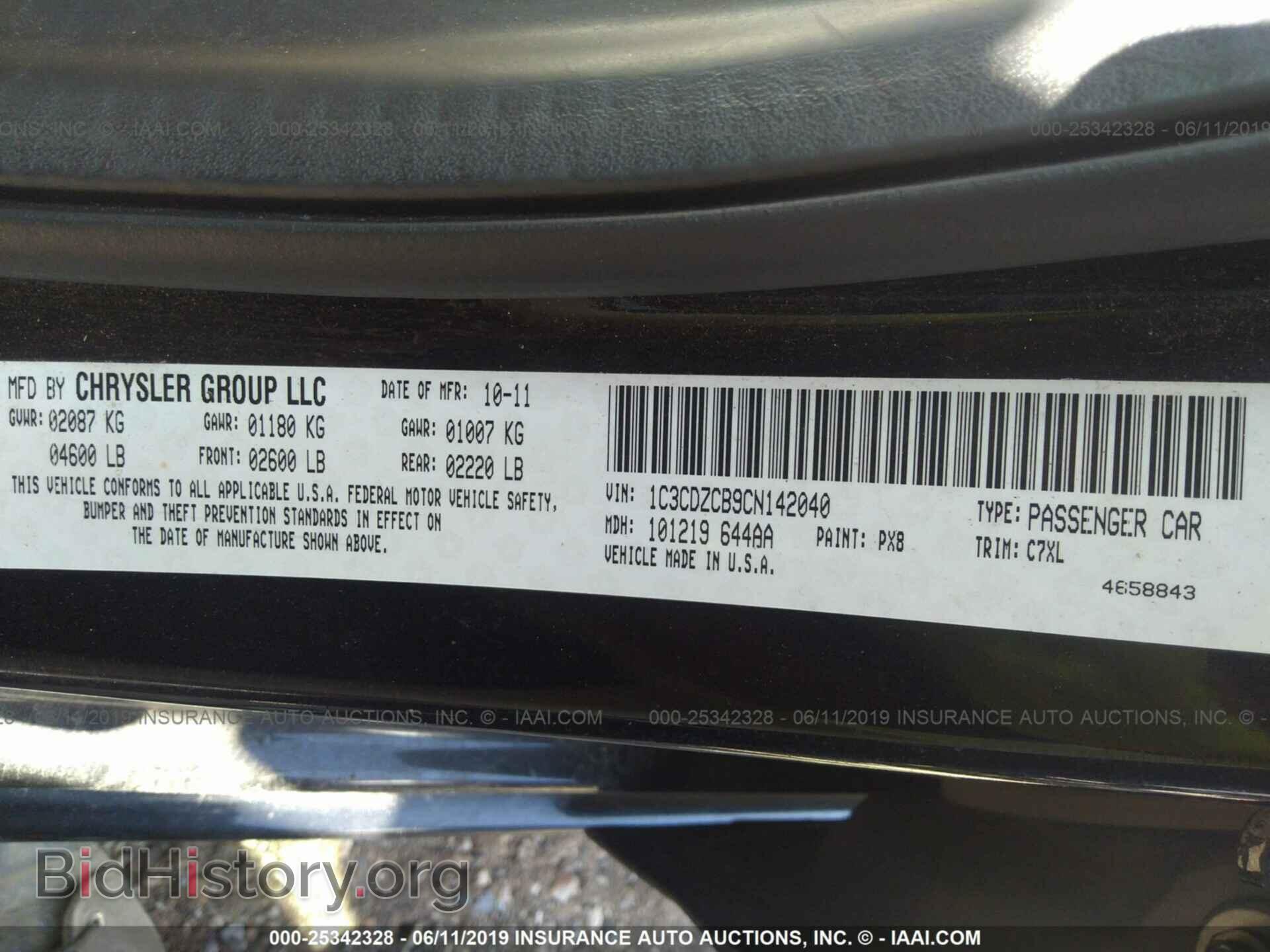 2012 DODGE AVENGER - VIN: 1C3CDZCB9CN142040 - Photo 9