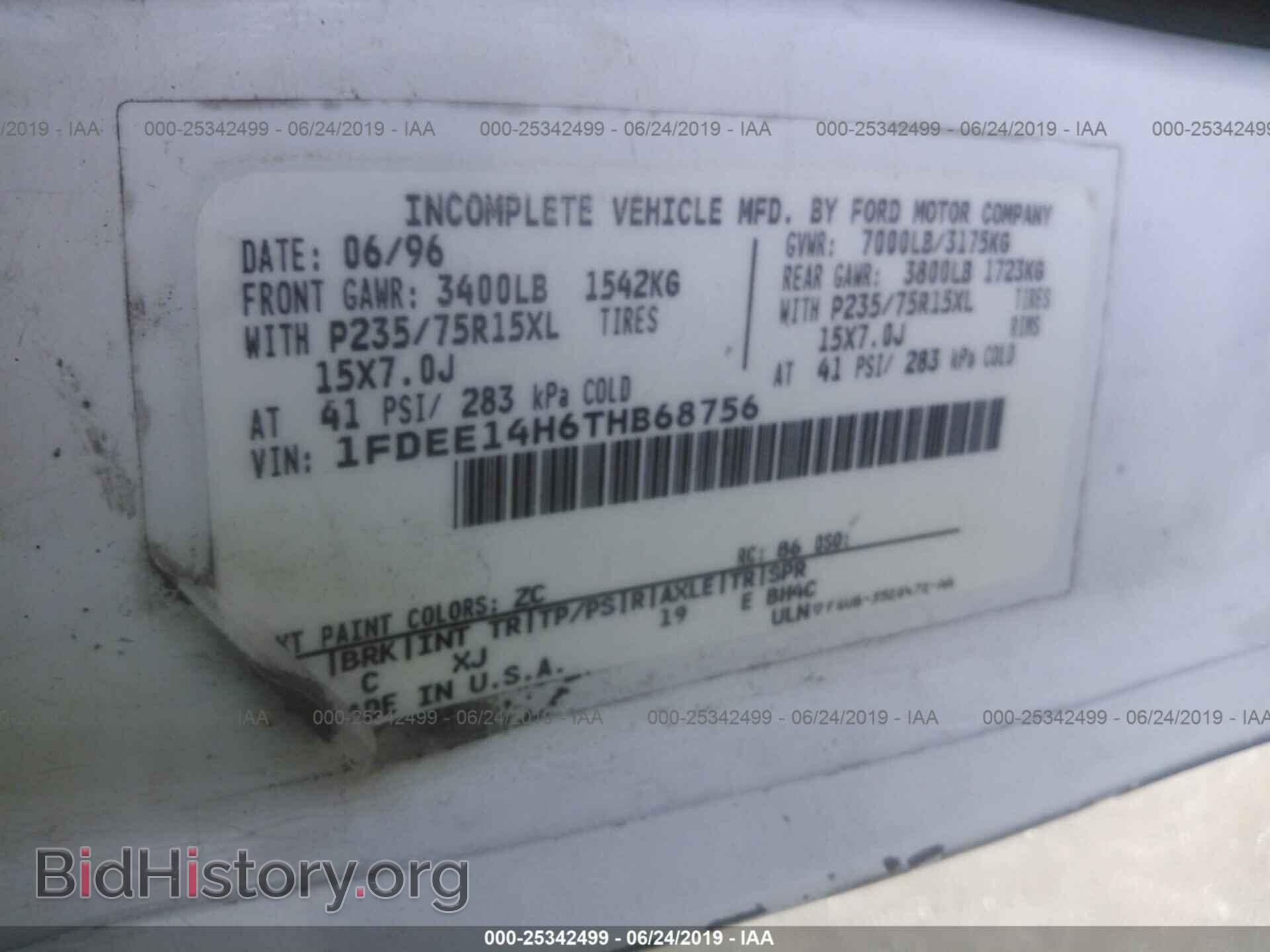 1996 FORD ECONOLINE - VIN: 1FDEE14H6THB68756 - Photo 9