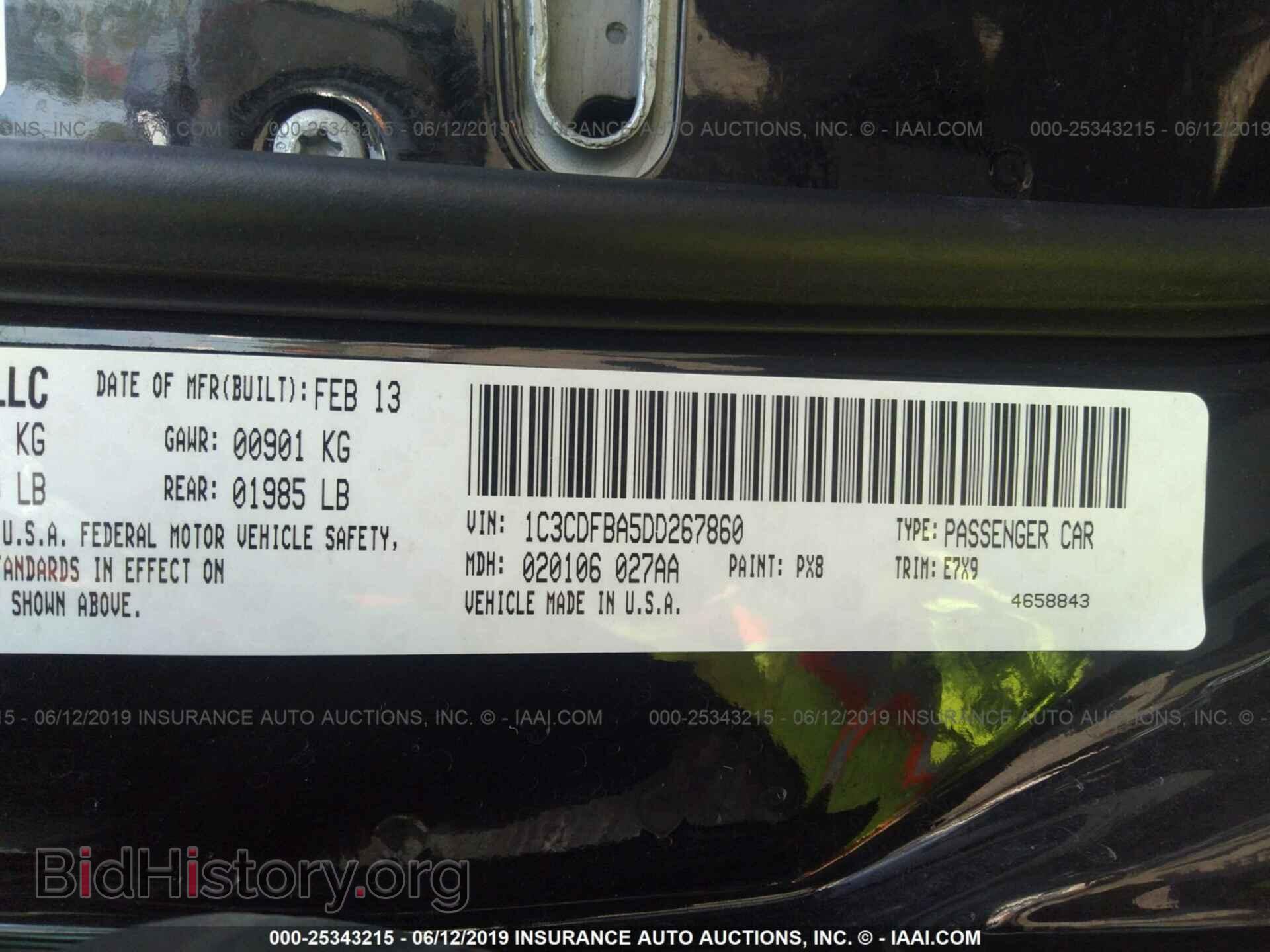 2013 DODGE DART - VIN: 1C3CDFBA5DD267860 - Photo 9