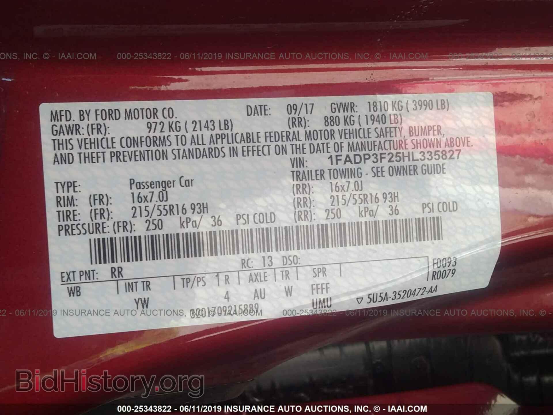 2017 FORD FOCUS - VIN: 1FADP3F25HL335827 - Photo 9