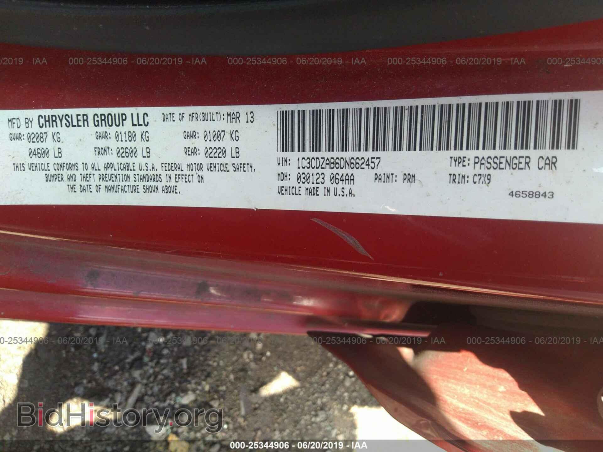 2013 DODGE AVENGER - VIN: 1C3CDZAB6DN662457 - Фото 9