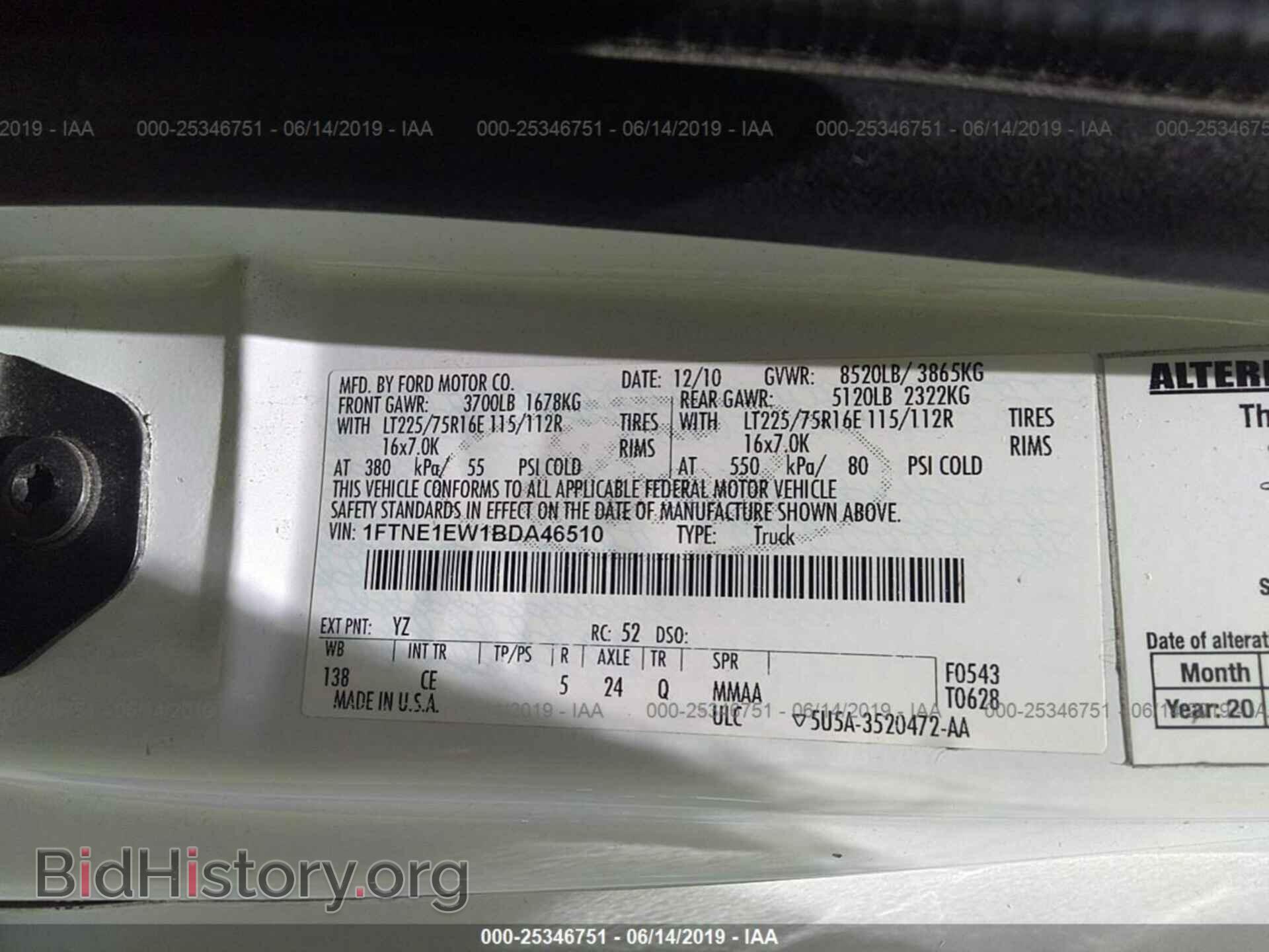 2011 FORD ECONOLINE - VIN: 1FTNE1EW1BDA46510 - Photo 9