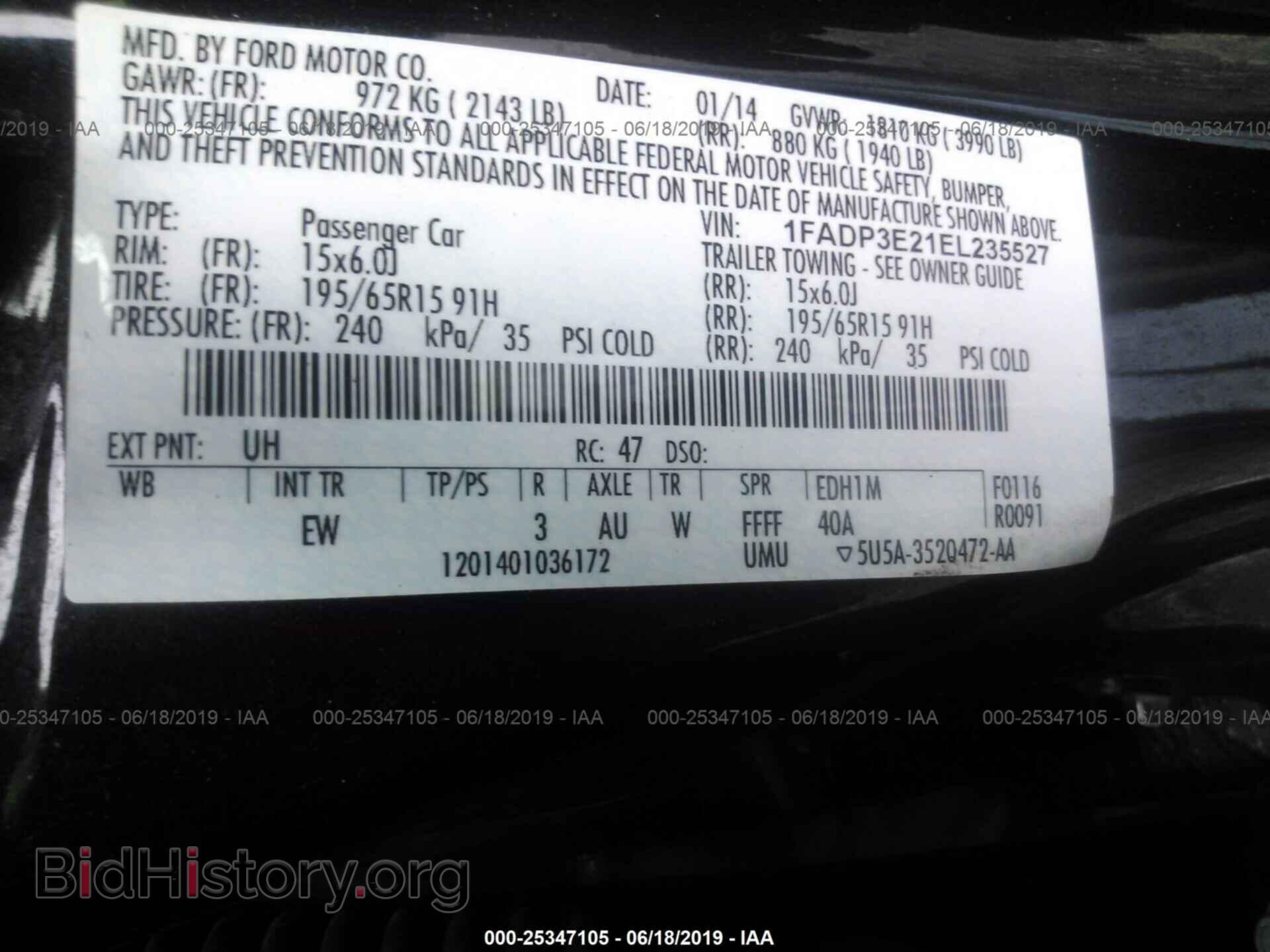2014 FORD FOCUS - VIN: 1FADP3E21EL235527 - Photo 9