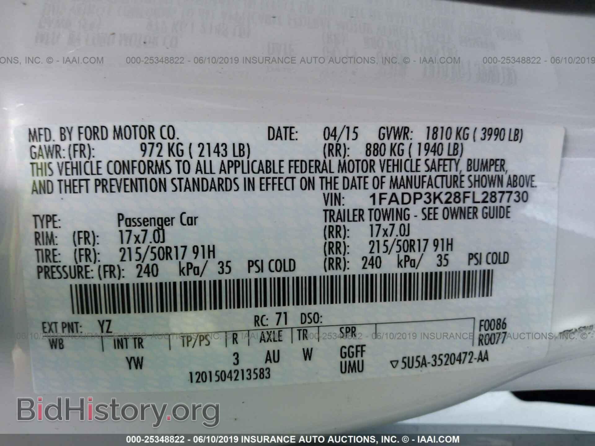 2015 FORD FOCUS - VIN: 1FADP3K28FL287730 - Photo 9