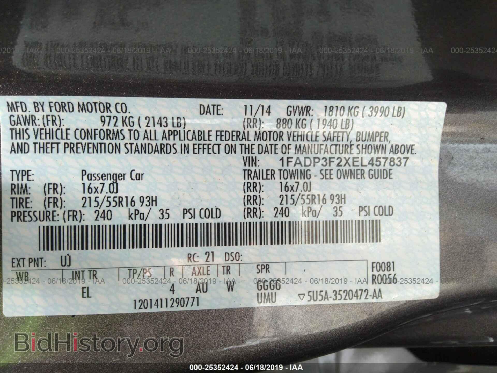 2014 FORD FOCUS - VIN: 1FADP3F2XEL457837 - Photo 9
