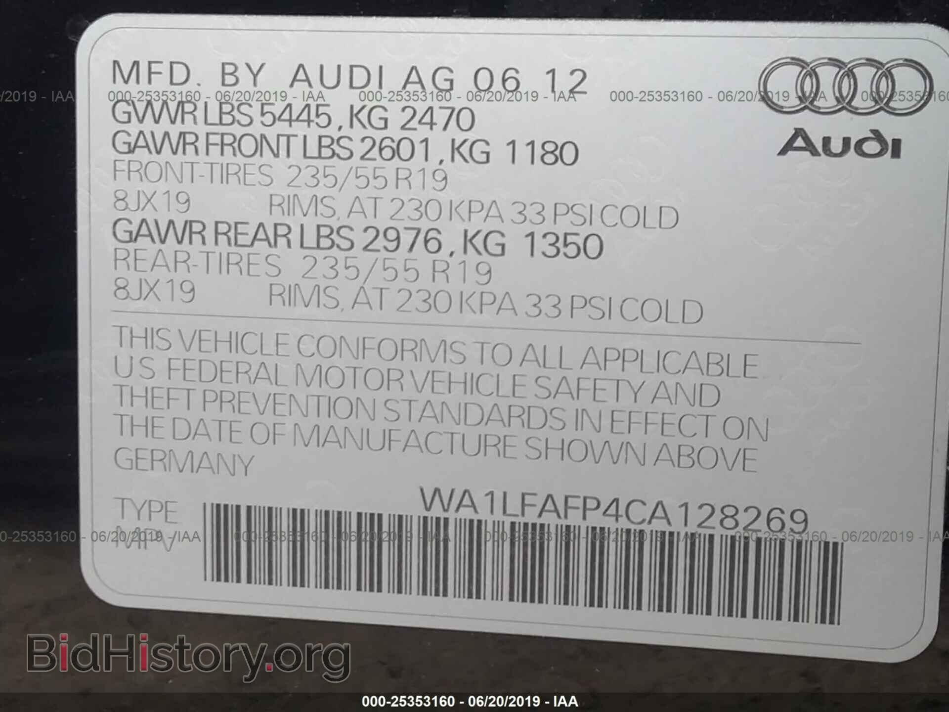 2012 AUDI Q5 - VIN: WA1LFAFP4CA128269 - Photo 9