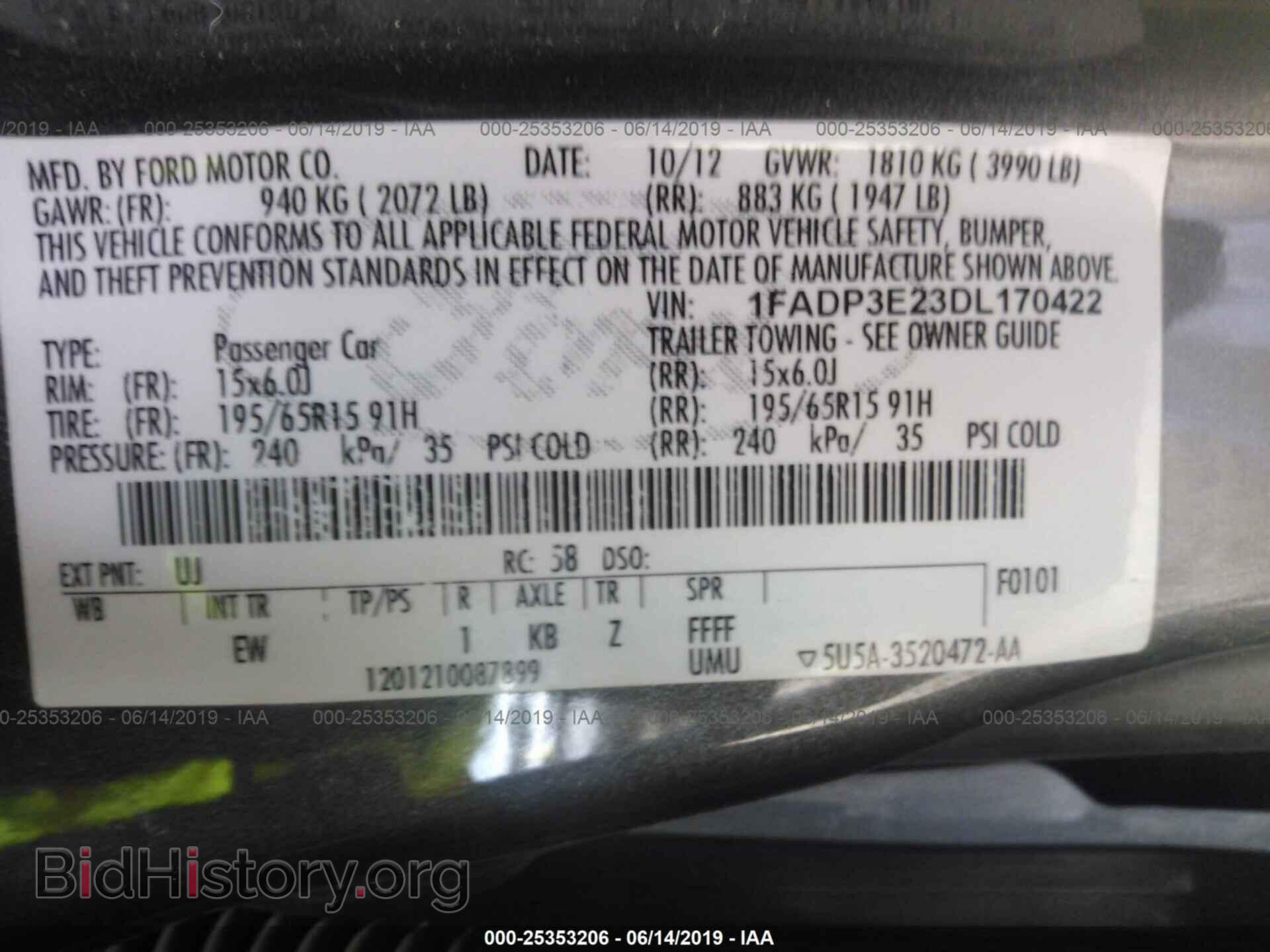 2013 FORD FOCUS - VIN: 1FADP3E23DL170422 - Photo 9