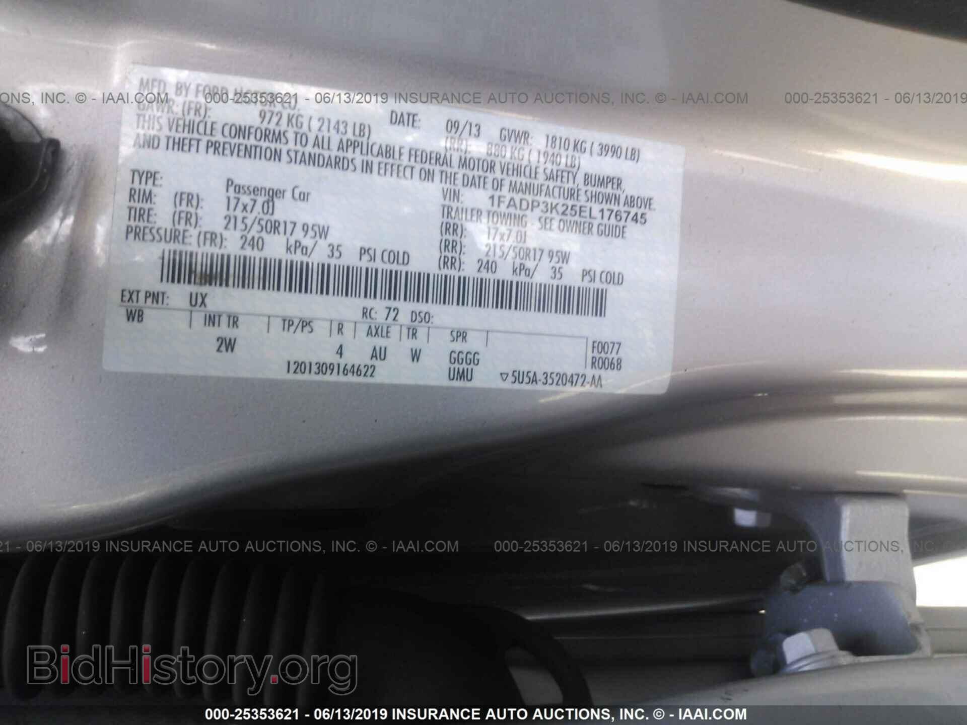 2014 FORD FOCUS - VIN: 1FADP3K25EL176745 - Фото 9